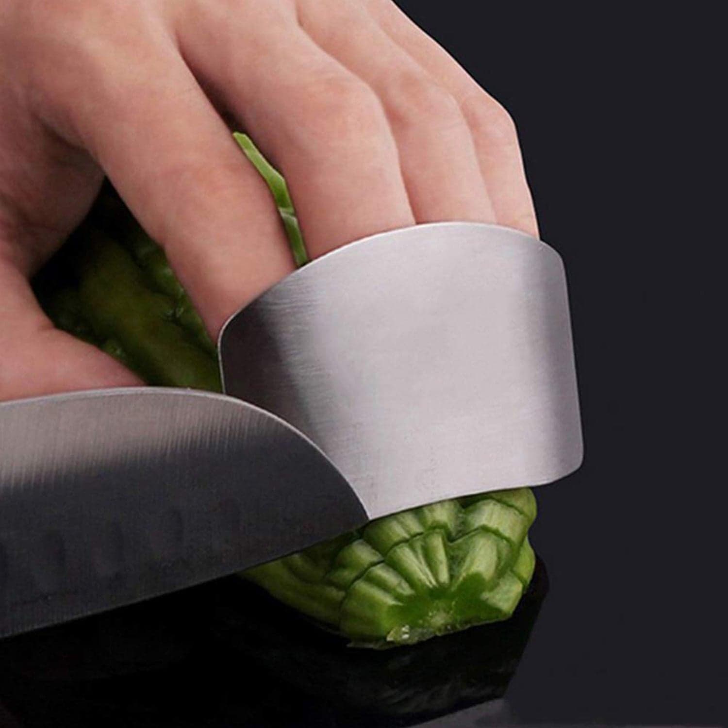 Stainless Steel Two Finger Grip Cutting Protector Hand Guard thumbnail 4