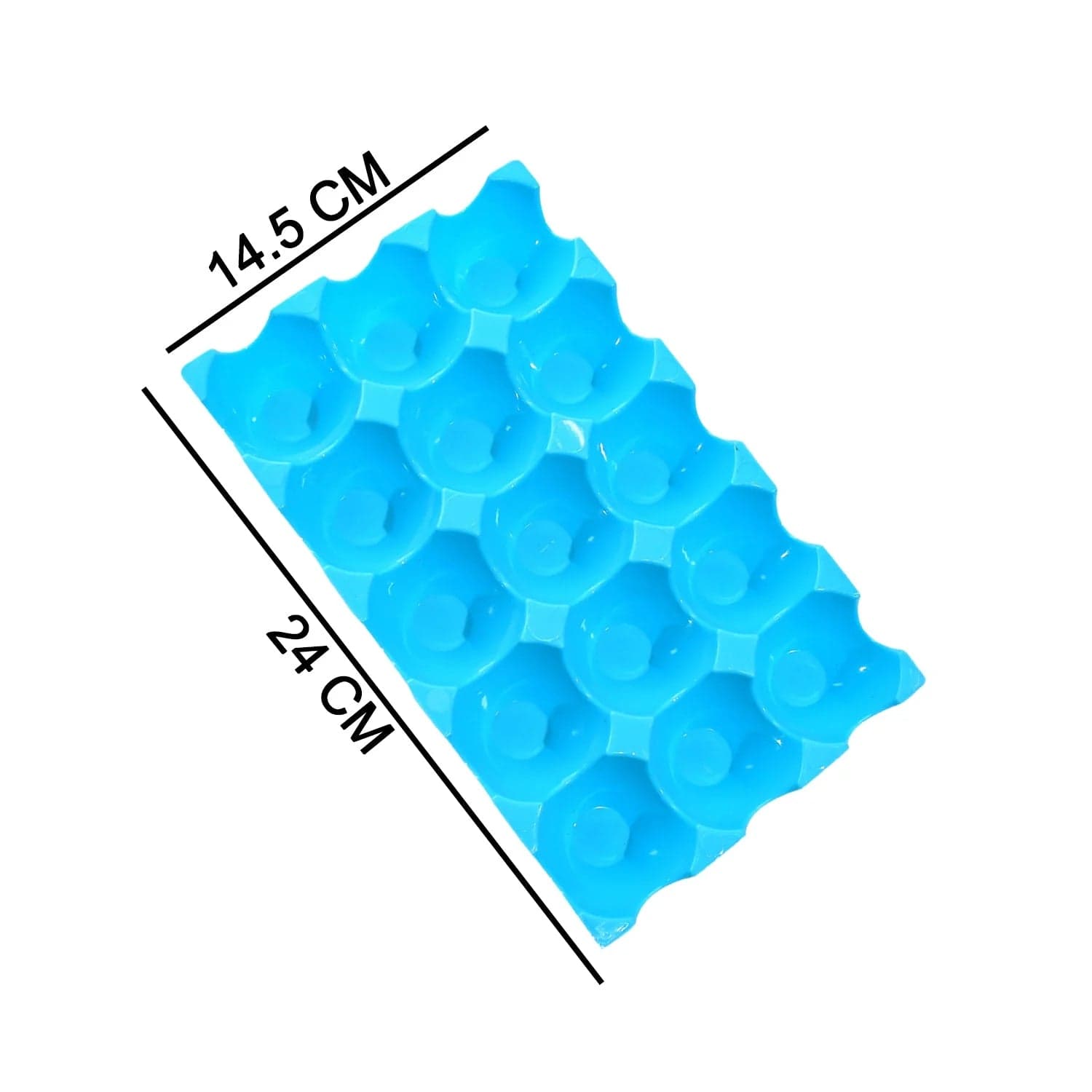 15 Cavity Plastic Egg Tray Egg Trays for Storage with 15 Eggs Holder (4 Pc Set) thumbnail 3