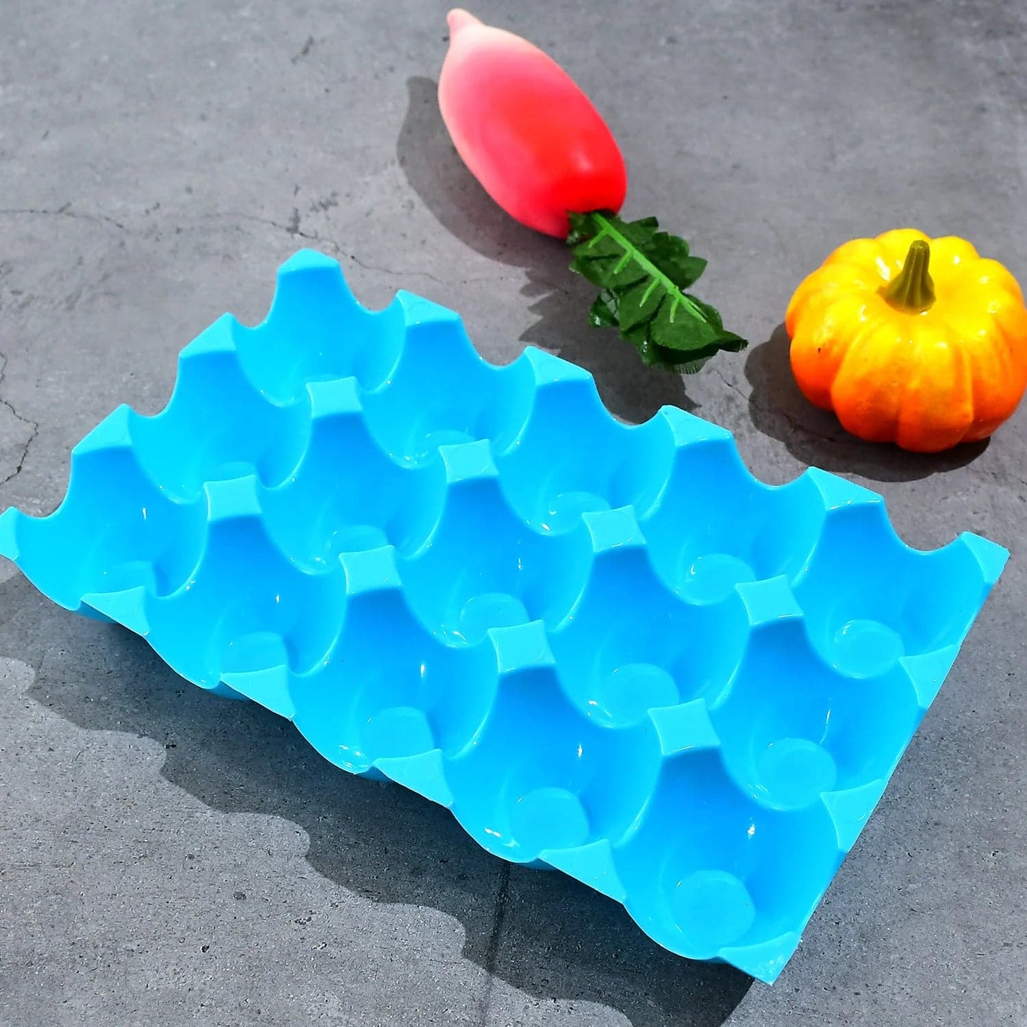 15 Cavity Plastic Egg Tray Egg Trays for Storage with 15 Eggs Holder (4 Pc Set) thumbnail 8