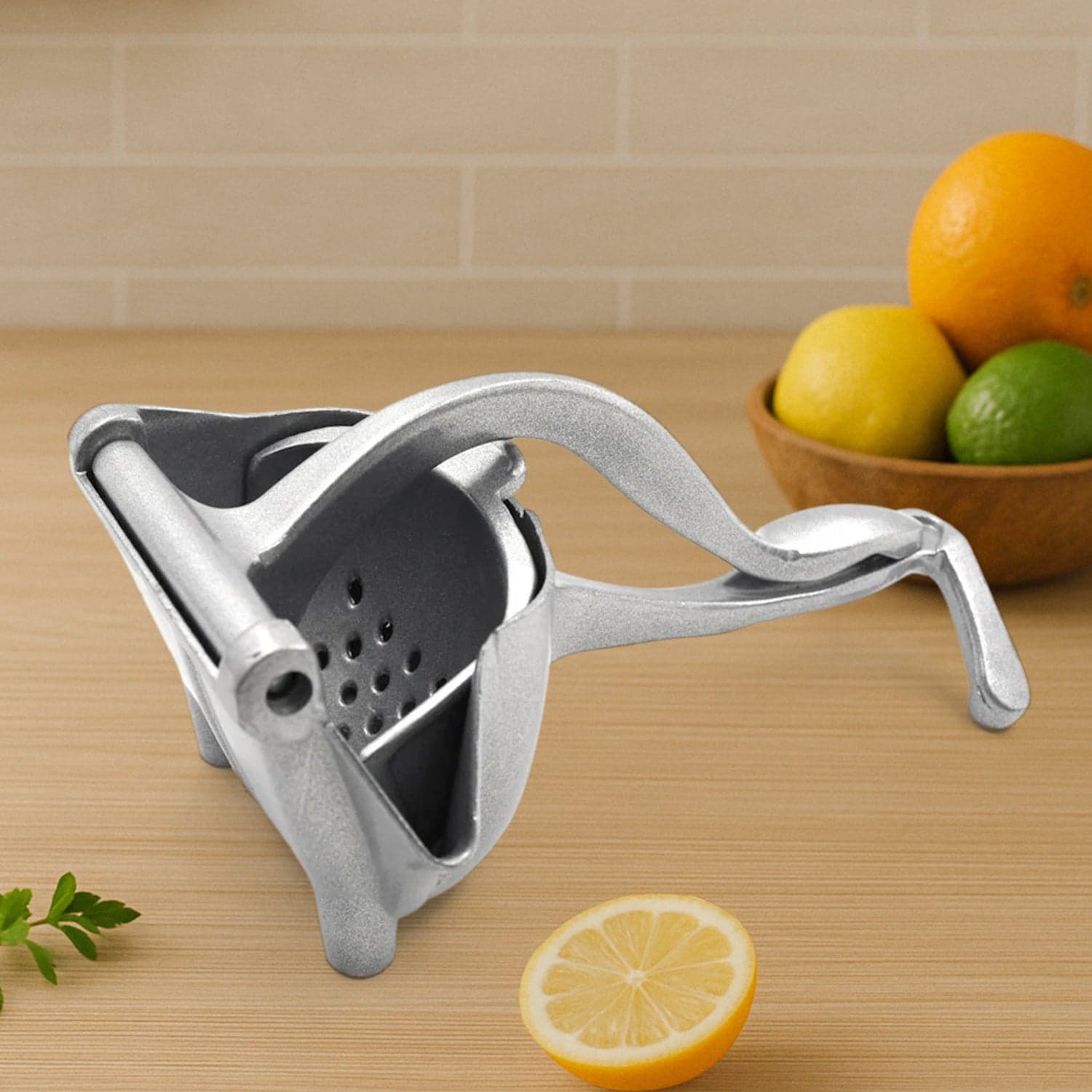 MANUAL ALUMINIUM METAL FRUIT PRESS JUICER ( BROWN BOX ) thumbnail 1