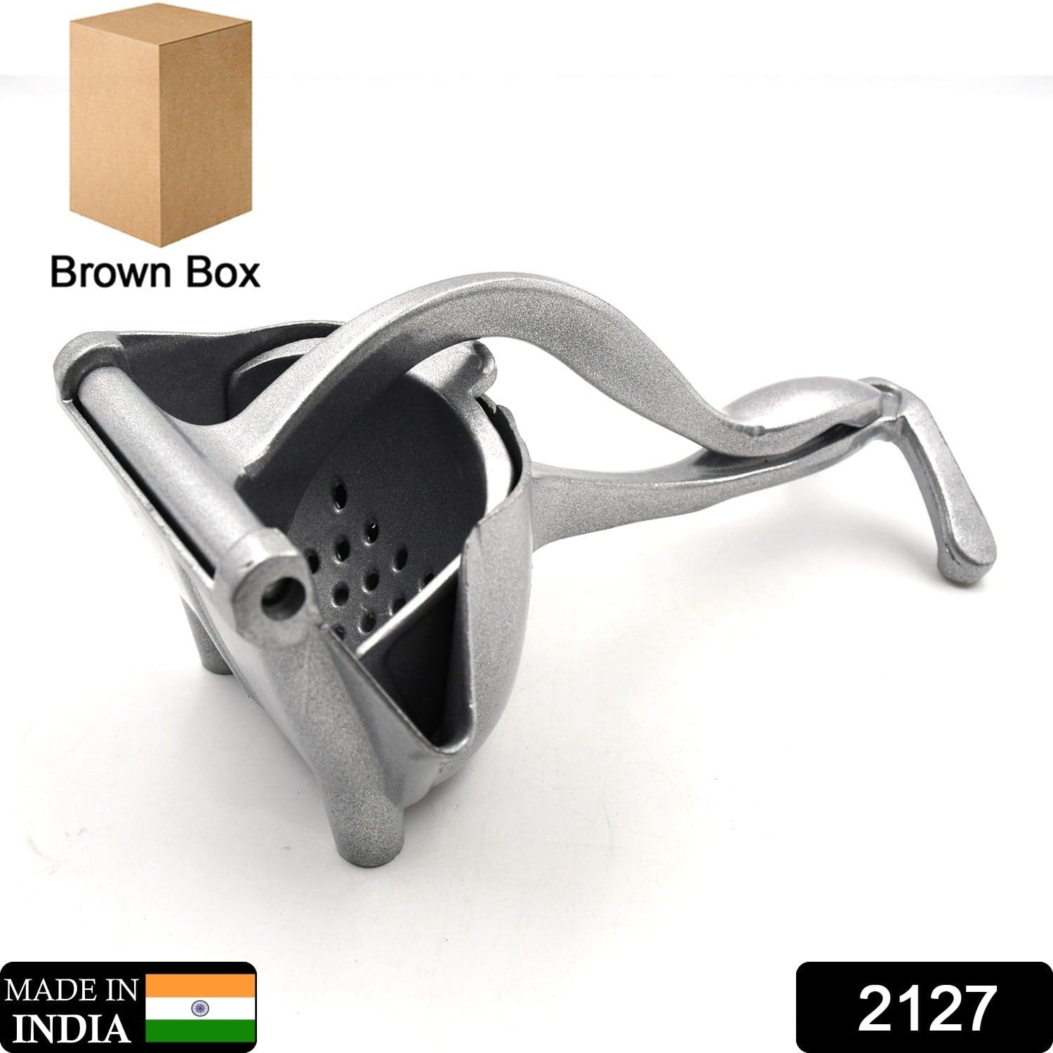 MANUAL ALUMINIUM METAL FRUIT PRESS JUICER ( BROWN BOX ) thumbnail 2