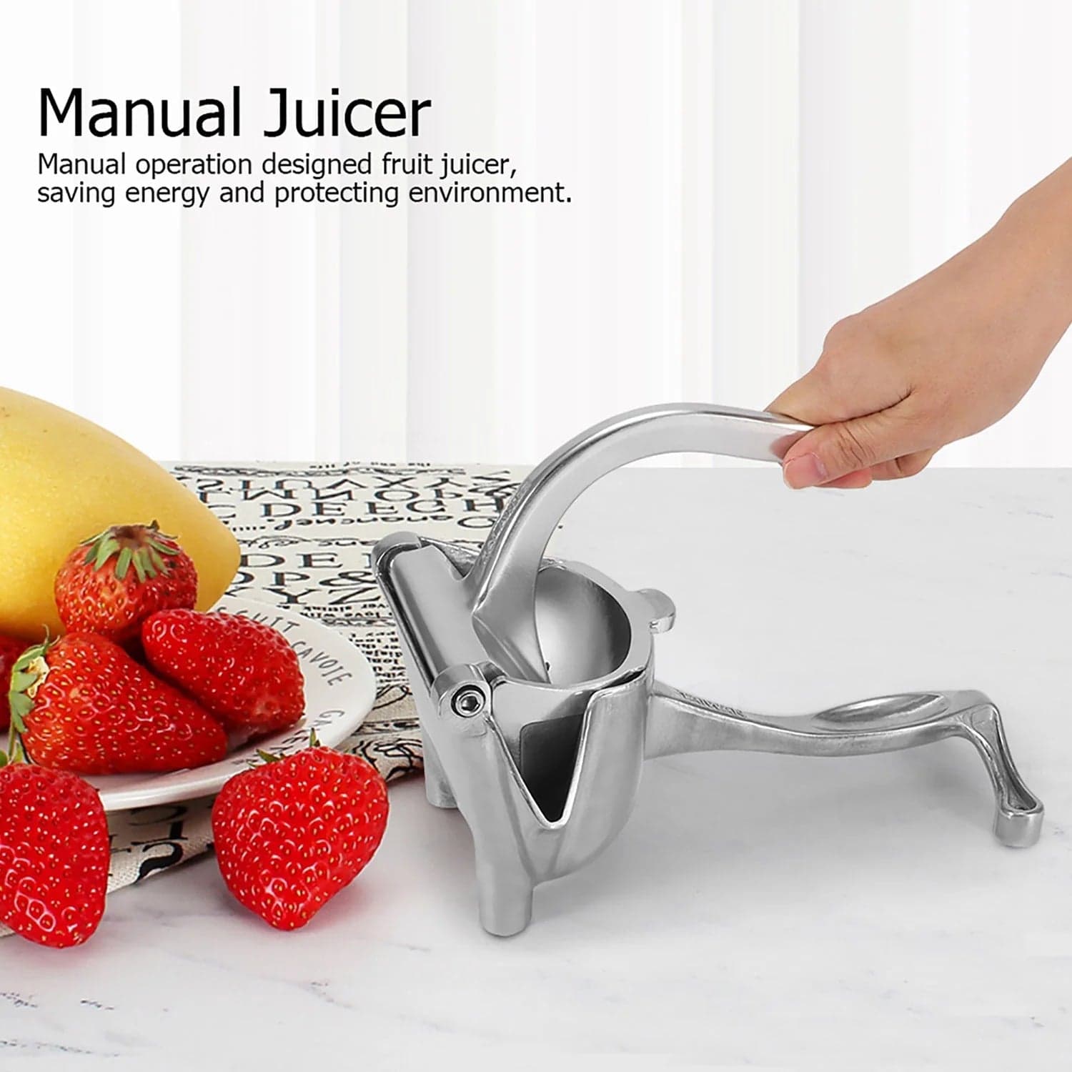 MANUAL ALUMINIUM METAL FRUIT PRESS JUICER ( BROWN BOX ) thumbnail 4