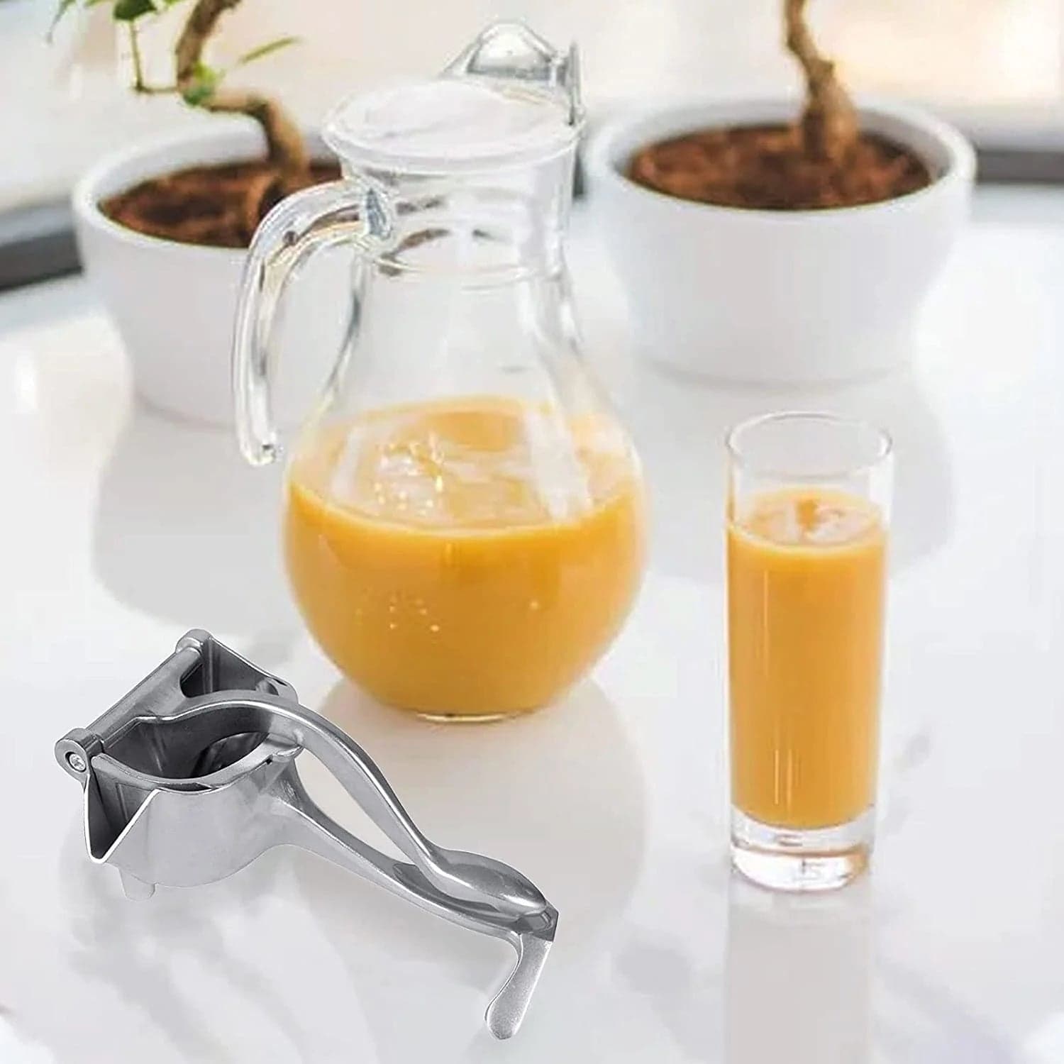 MANUAL ALUMINIUM METAL FRUIT PRESS JUICER ( BROWN BOX ) thumbnail 7