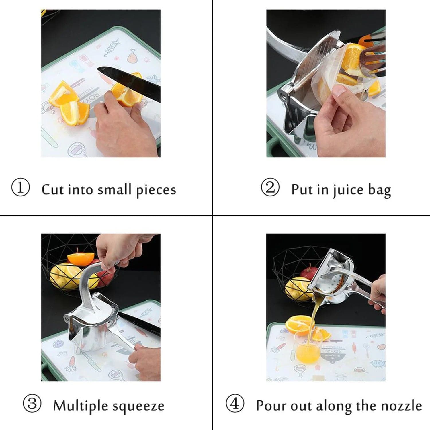 MANUAL ALUMINIUM METAL FRUIT PRESS JUICER ( BROWN BOX ) thumbnail 8