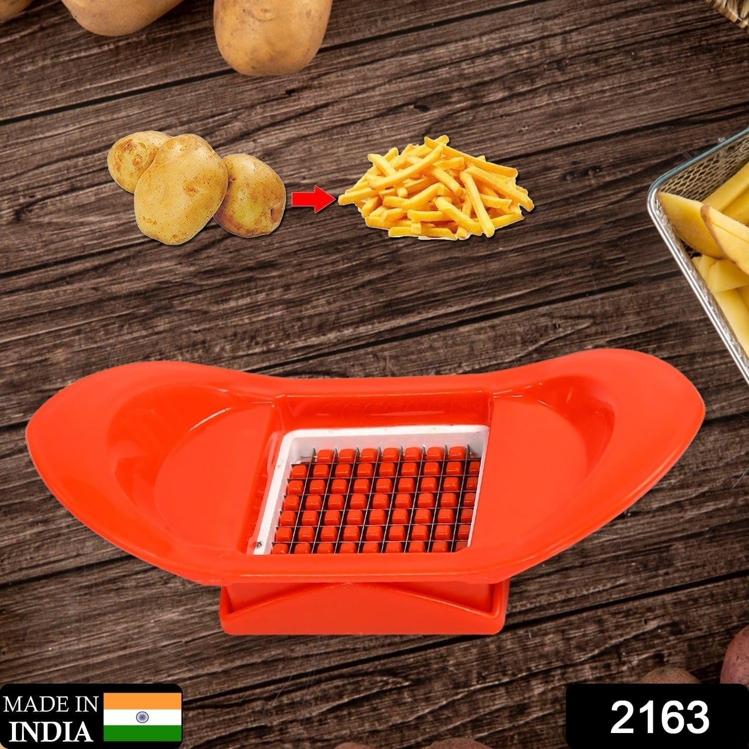 French Fry Fries Cutter Peeler Potato Chip Vegetable Slicer Cooking Tools Finger Chips Cutter thumbnail 2