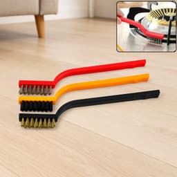 3-Piece Mini Wire Brush Set: Tackle Tough Cleaning Jobs (Multi-Material)