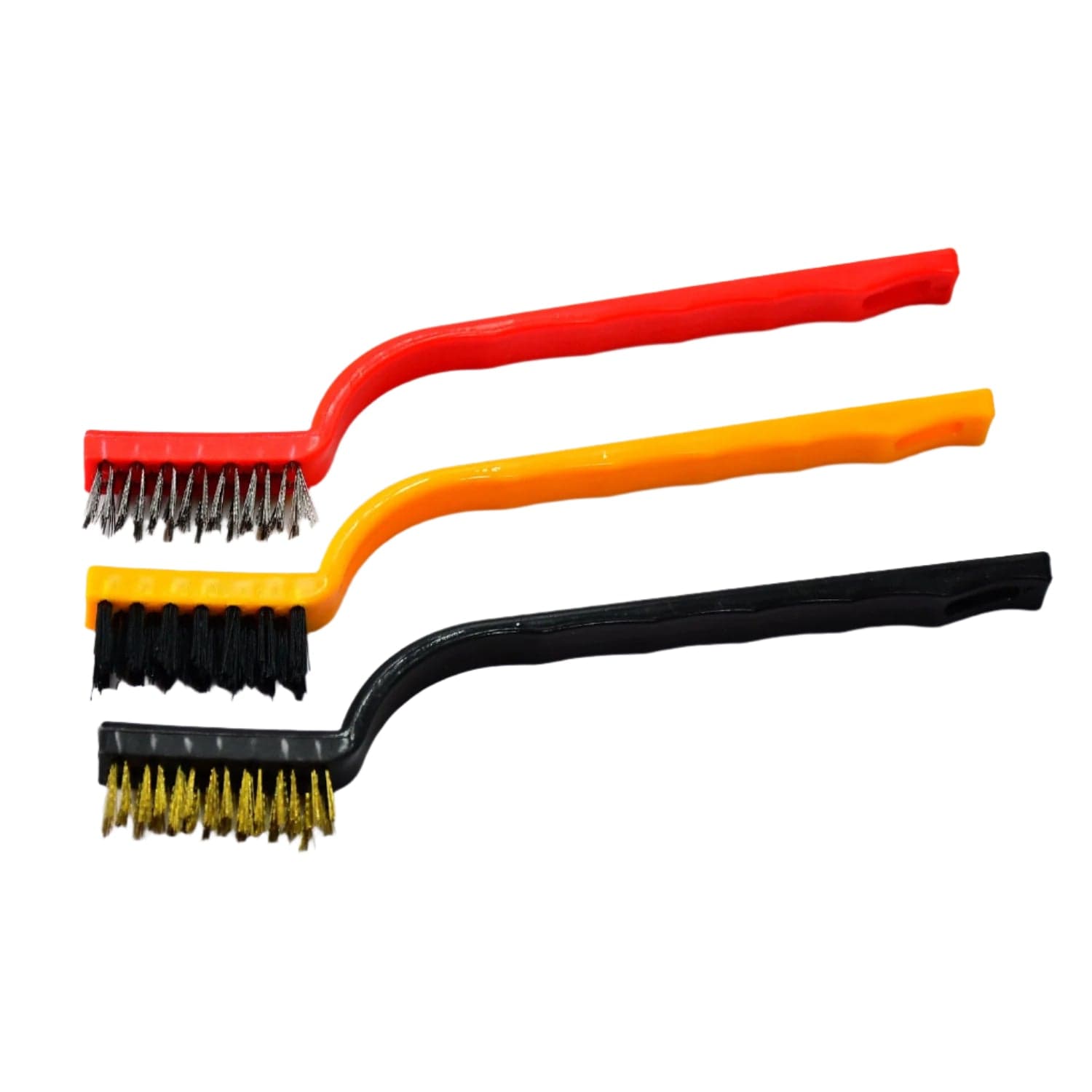 3-Piece Mini Wire Brush Set: Tackle Tough Cleaning Jobs (Multi-Material) thumbnail 2
