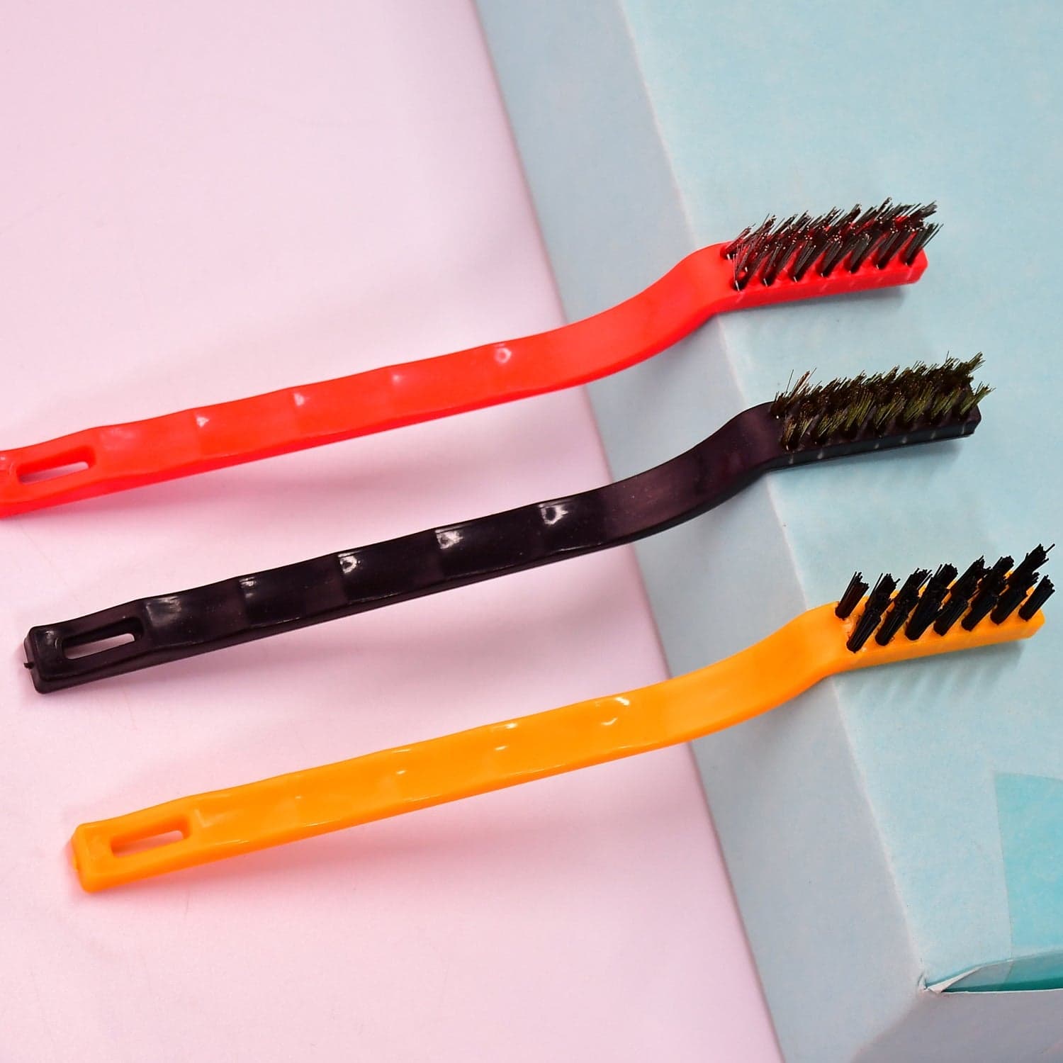 3-Piece Mini Wire Brush Set: Tackle Tough Cleaning Jobs (Multi-Material) thumbnail 4