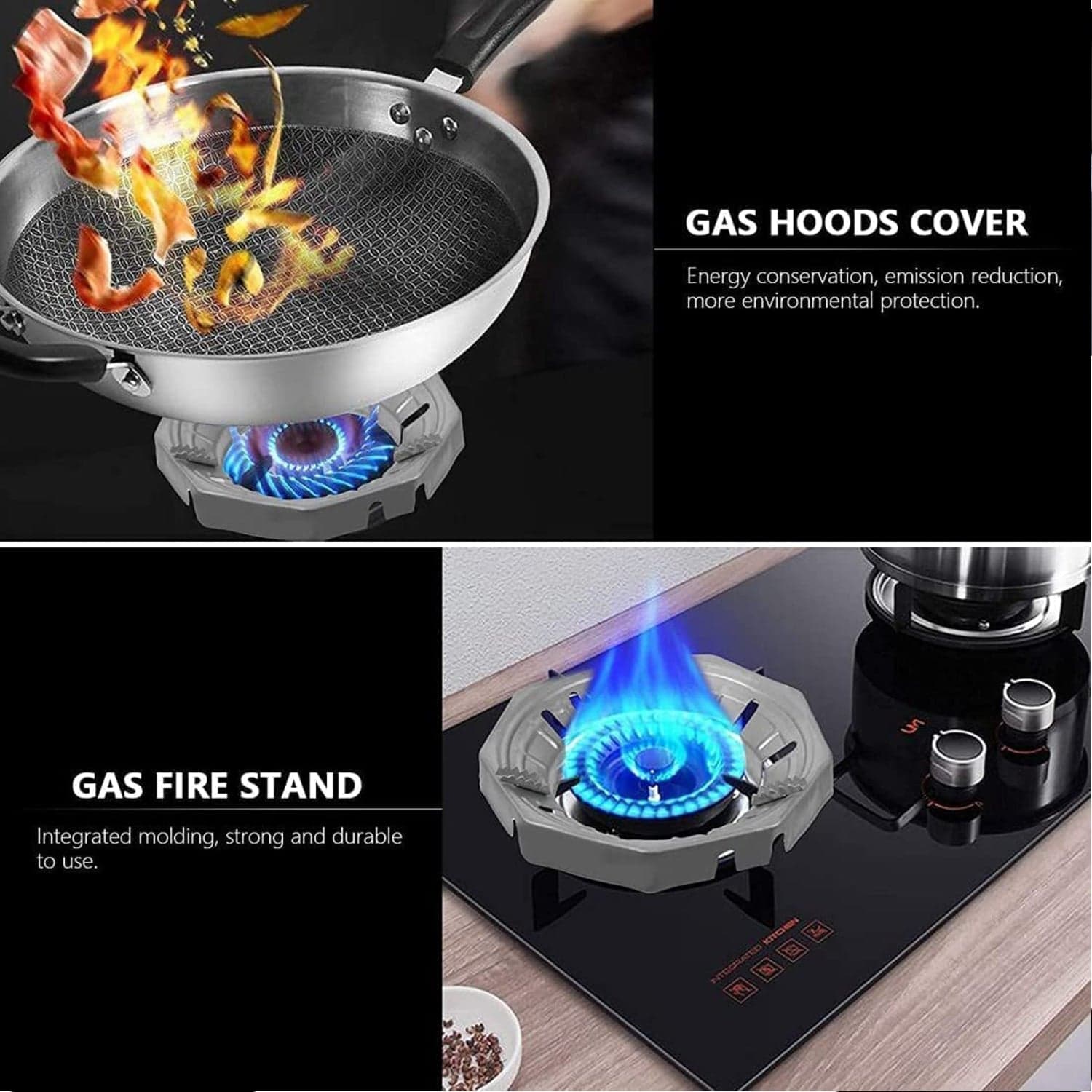 Stove Trivets Windscreen for Kitchen Wok Support Ring Cooktop Range Pan Holder Stand Stove Rack. thumbnail 4