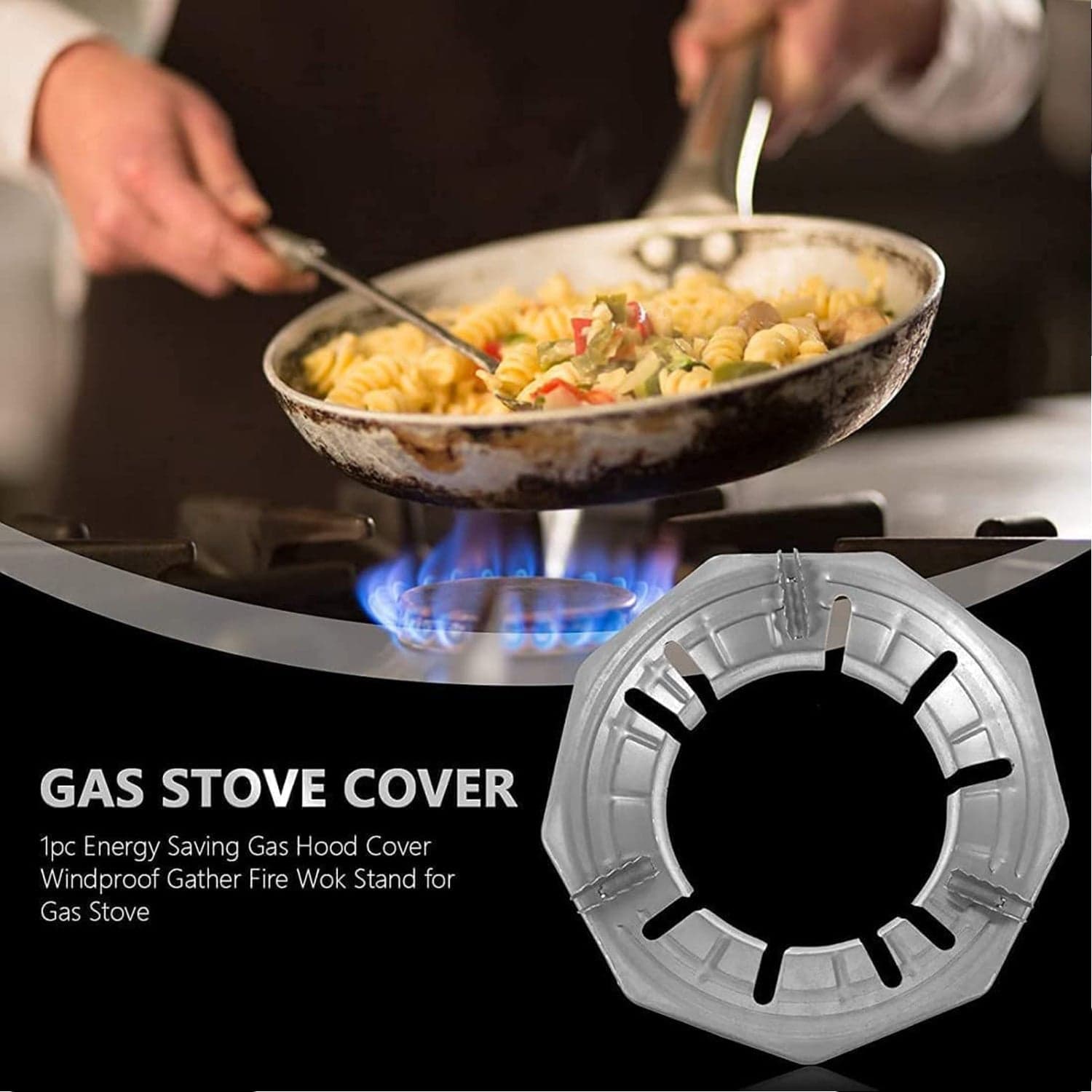 Stove Trivets Windscreen for Kitchen Wok Support Ring Cooktop Range Pan Holder Stand Stove Rack. thumbnail 7