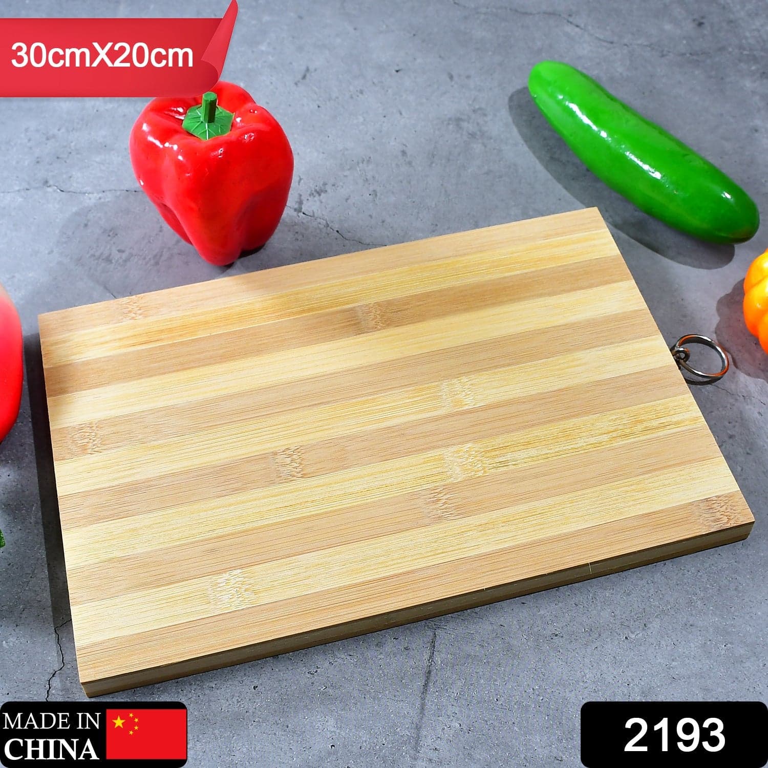 Natural Wood Chopping Cutting Board for Kitchen Vegetables, Fruits & Cheese, BPA Free. thumbnail 2