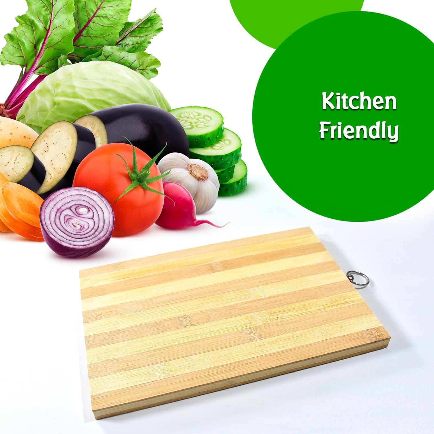 Natural Wood Chopping Cutting Board for Kitchen Vegetables, Fruits & Cheese, BPA Free. thumbnail 5
