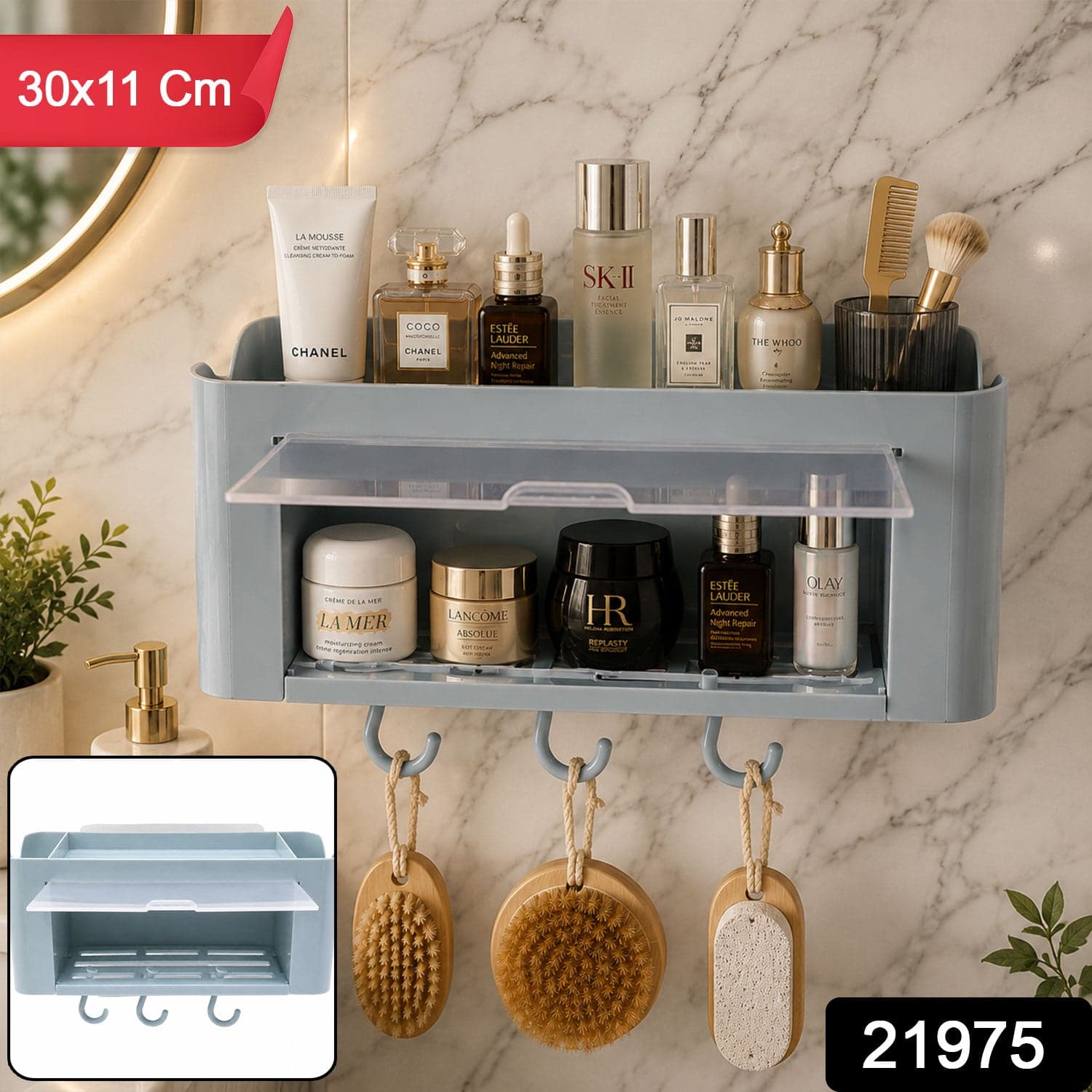 Wall Mounted Storage Organizer Shelf the Space-Saving Bathroom & Kitchen Solution thumbnail 2