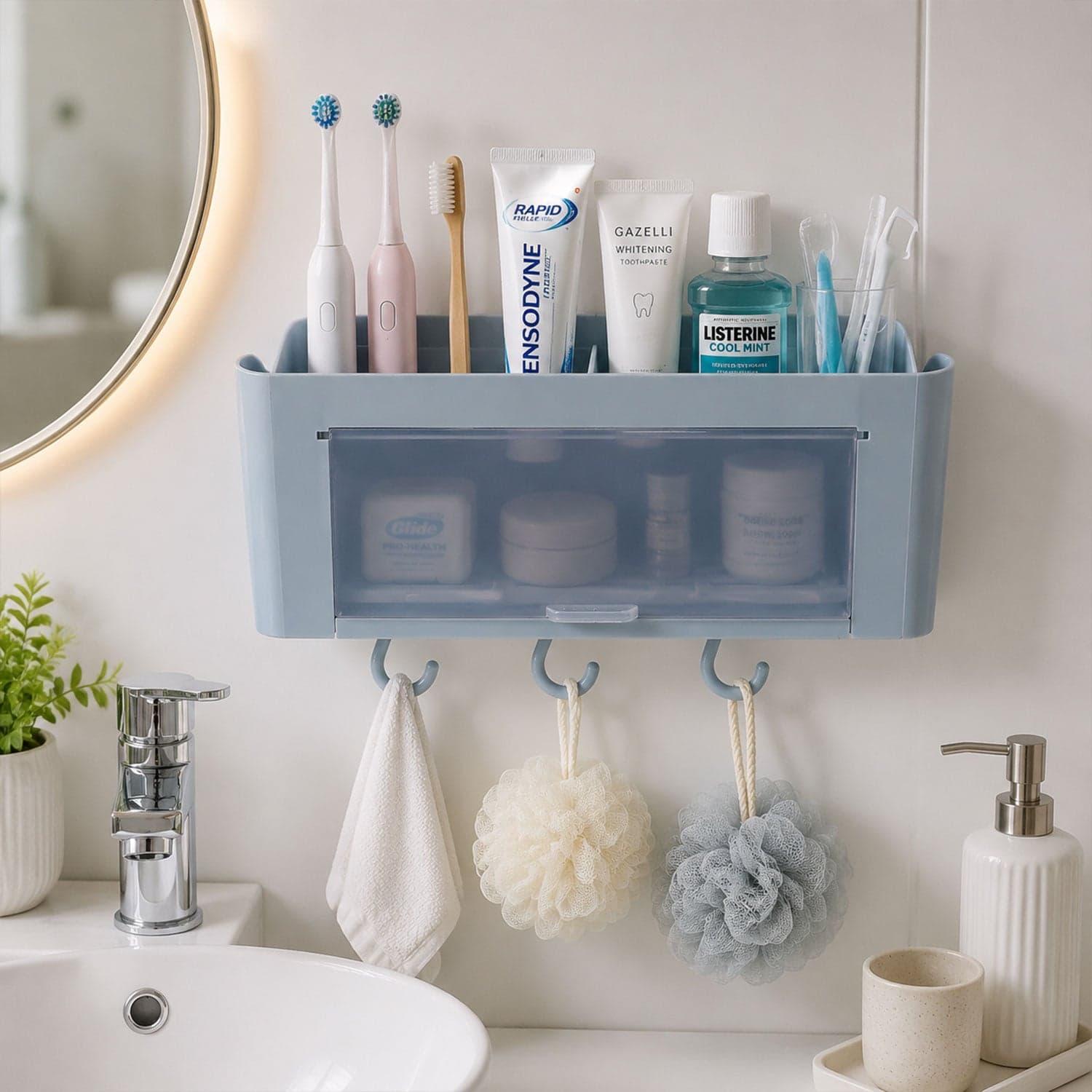 Wall Mounted Storage Organizer Shelf the Space-Saving Bathroom & Kitchen Solution thumbnail 4