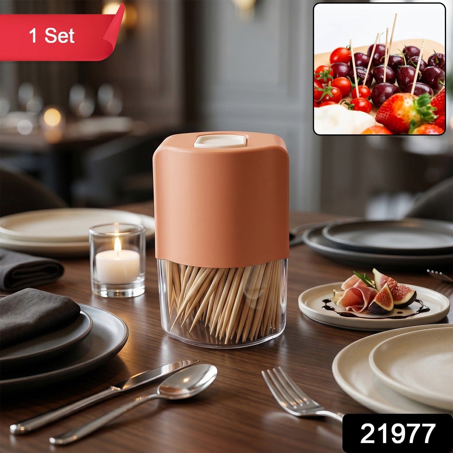 Toothpick Dispenser the Hygienic One-at-a-Time Pop-Up Design thumbnail 2