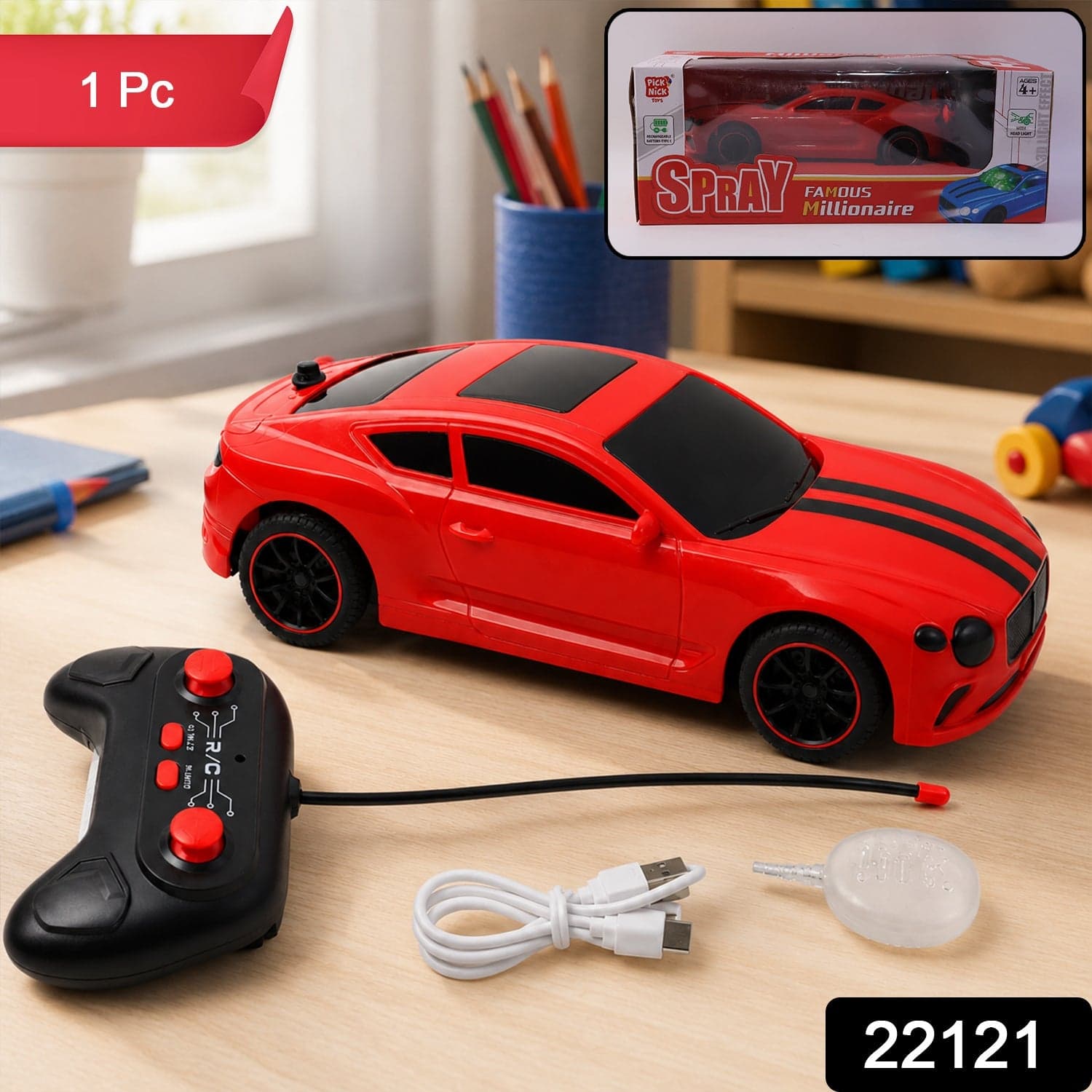 High-Speed Remote Control Sports Car the Durable, Bright Lights & Quick Movements thumbnail 2