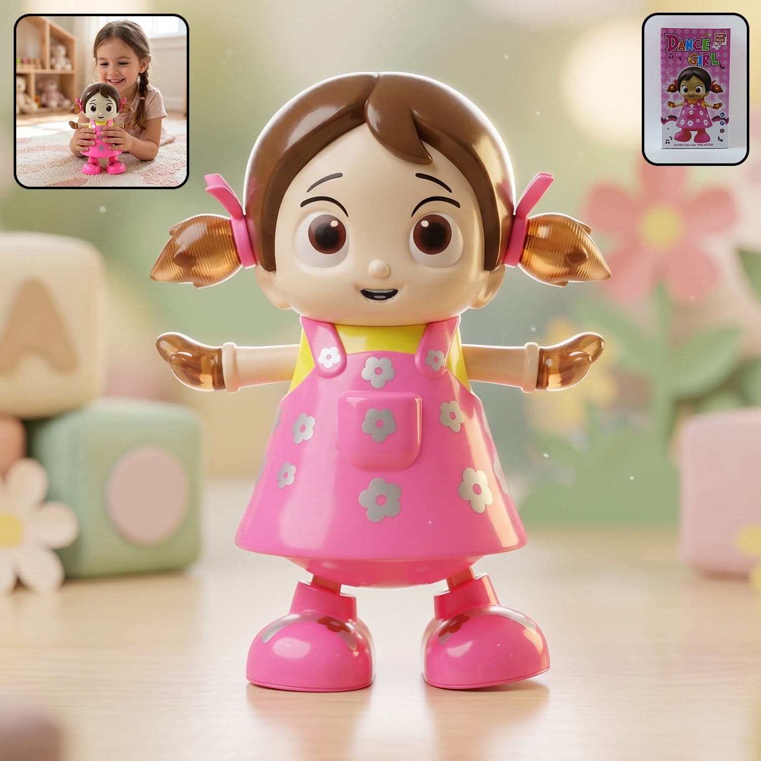 Dancing Girl Musical Light Toy the Kids' Entertaining Rotation and Music thumbnail 1