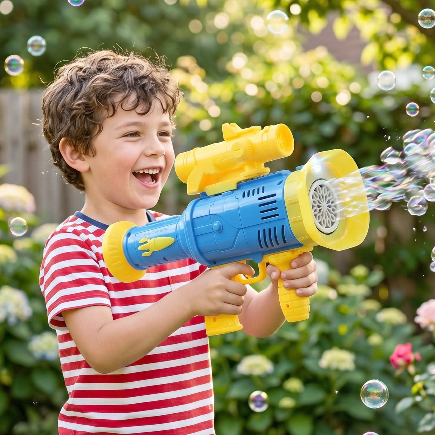 Automatic Bubble Gun the Rechargeable with Colorful Lights for Kids thumbnail 4