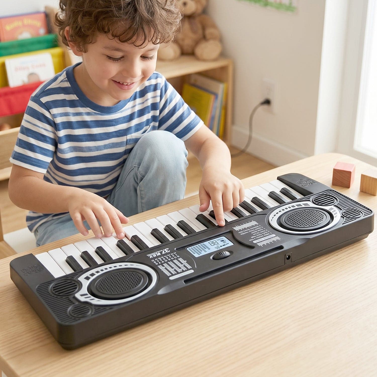 Electronic Musical Keyboard Toy the Multiple Sounds & Rhythms for Kids thumbnail 4