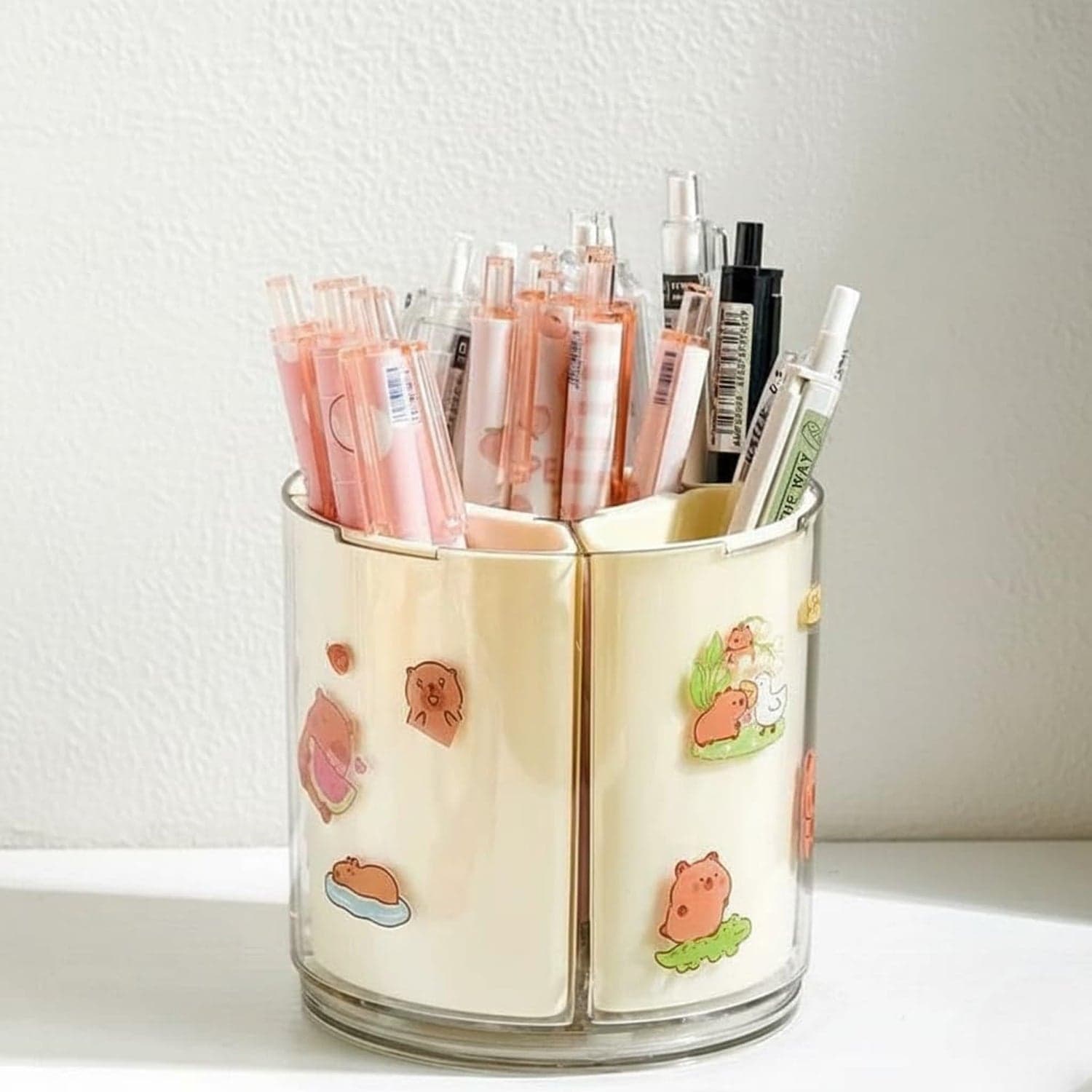 Rotating Desk Organizer the 5 Compartments with 360¡ Spin for Office & Home thumbnail 7