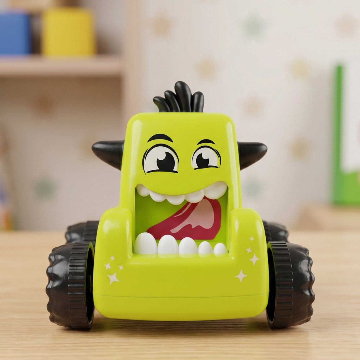 Cartoon Monster Push Back Car Toy for Kids - Eco-Friendly & Durable thumbnail 7