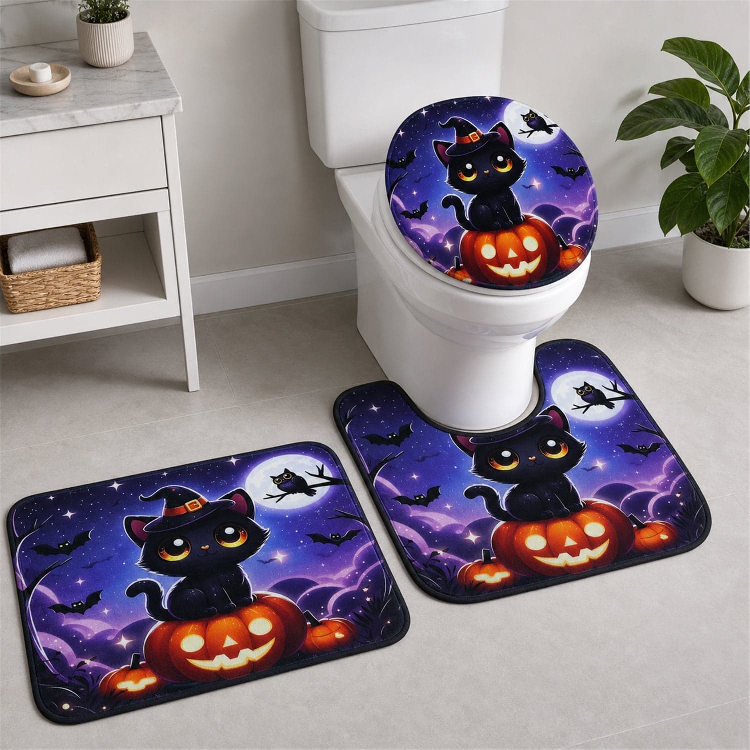 3 in 1 Bathroom Mat Set the Absorbent & Anti-Slip for Safety and Comfort thumbnail 1