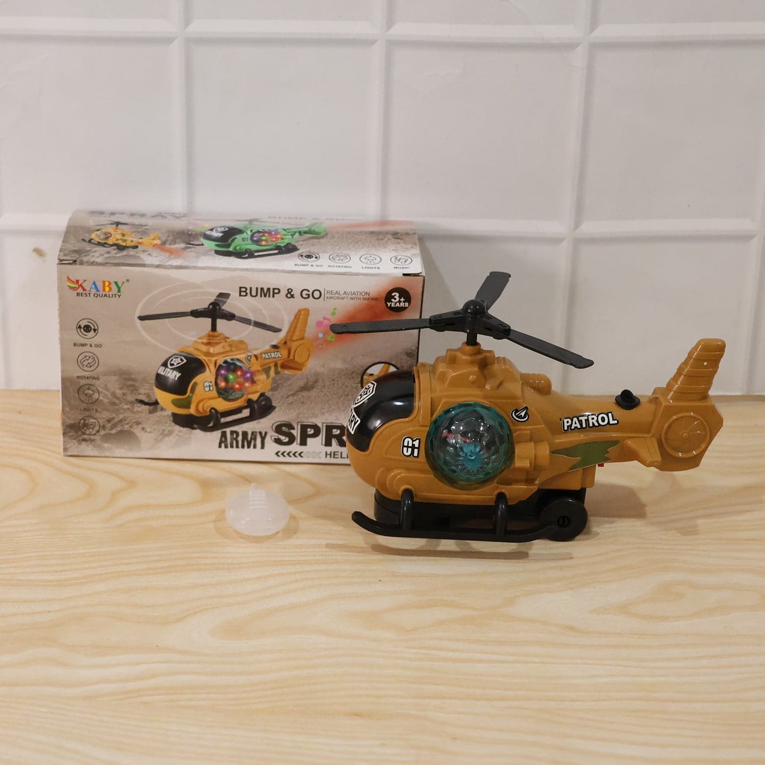 Military Spray Helicopter Toy the Lights, Music & Mist for Kids thumbnail 9