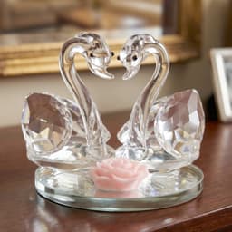 Crystal Swan Pair Showpiece the Elegant Decorative Gift for Love