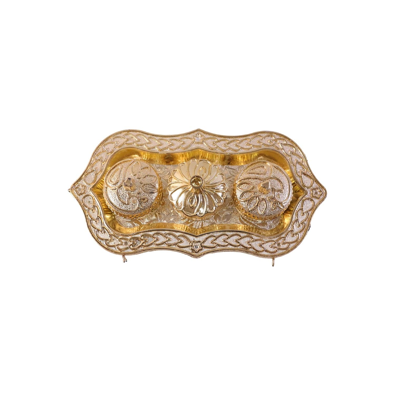 Kankavati the Elegant 3-Compartment Puja Holder for Sacred Rituals thumbnail 5
