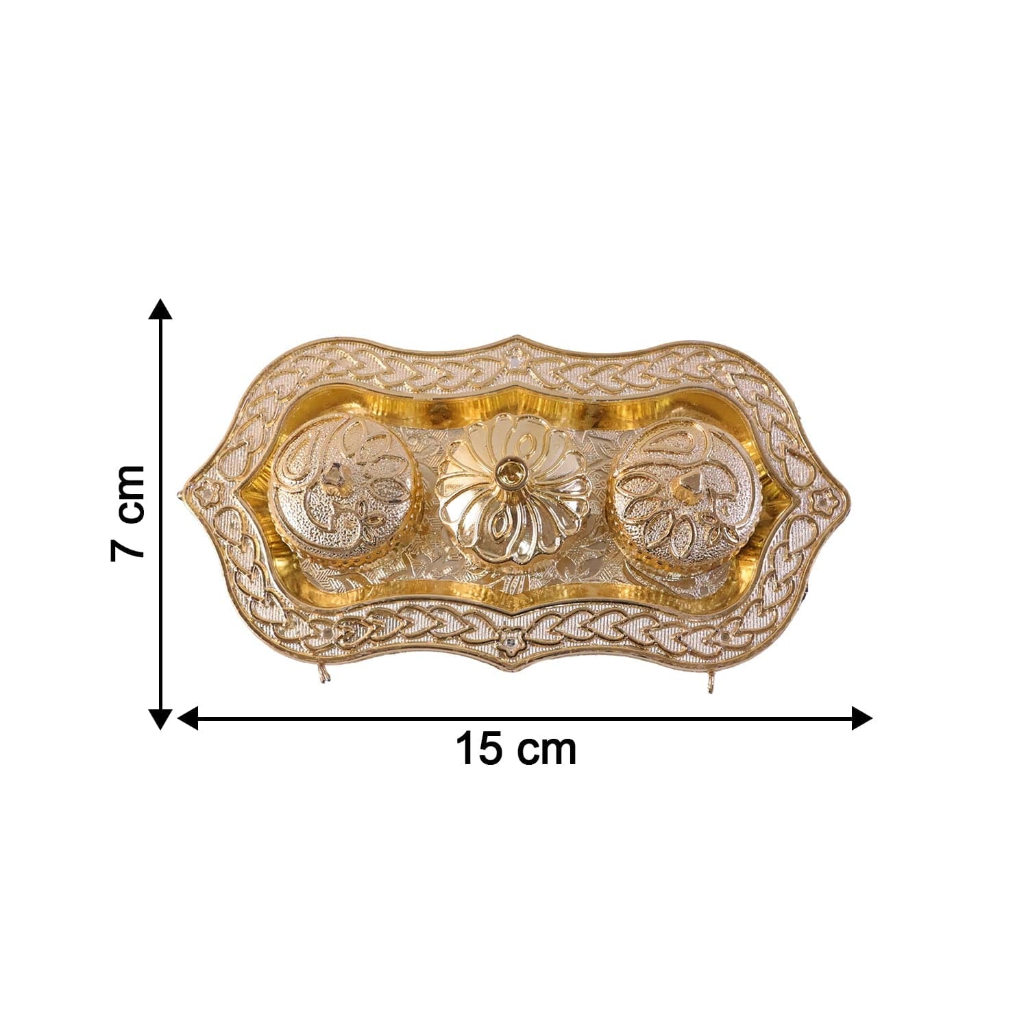 Kankavati the Elegant 3-Compartment Puja Holder for Sacred Rituals thumbnail 6