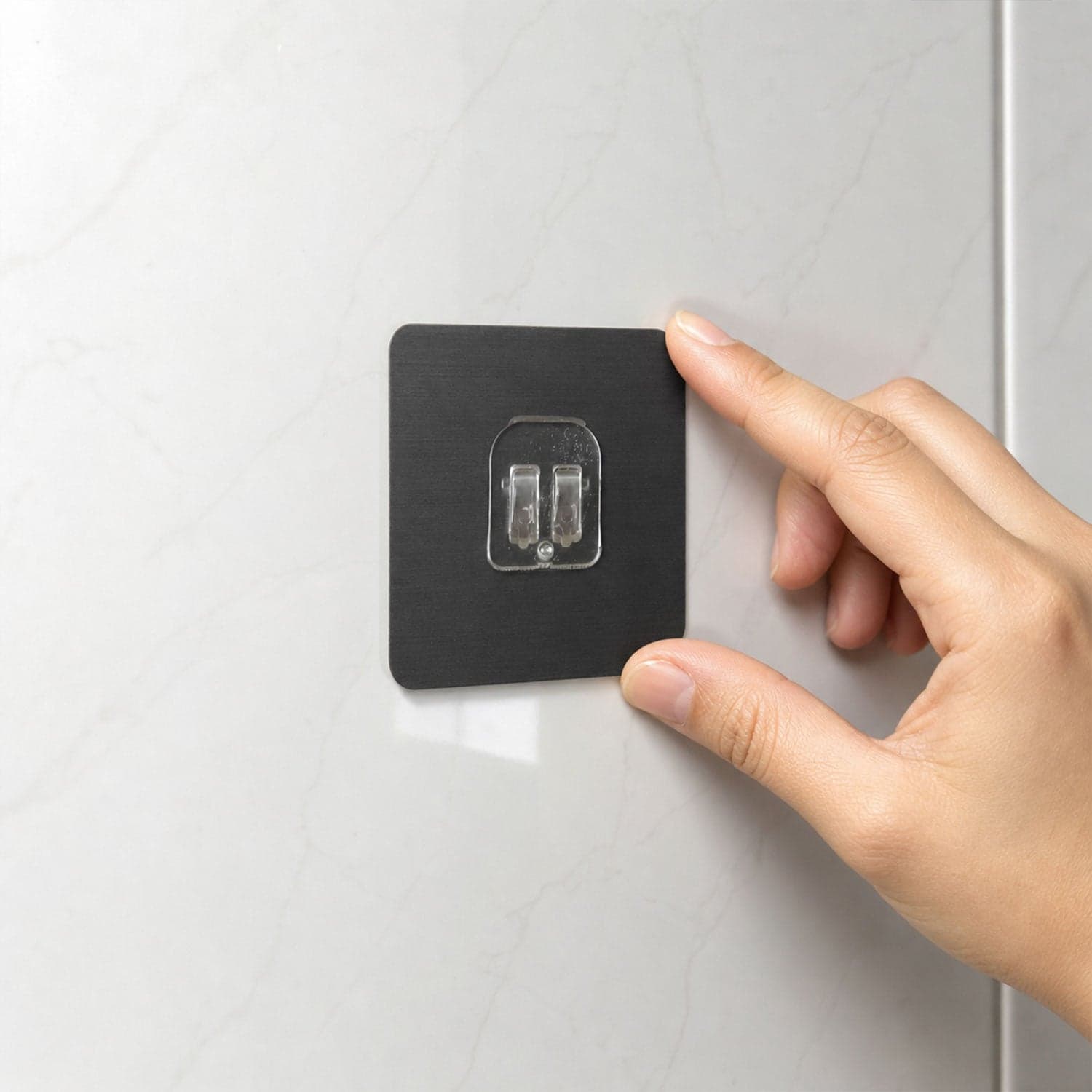 Self-Adhesive Transparent Wall Hook the Damage-Free, Reusable Holder thumbnail 3