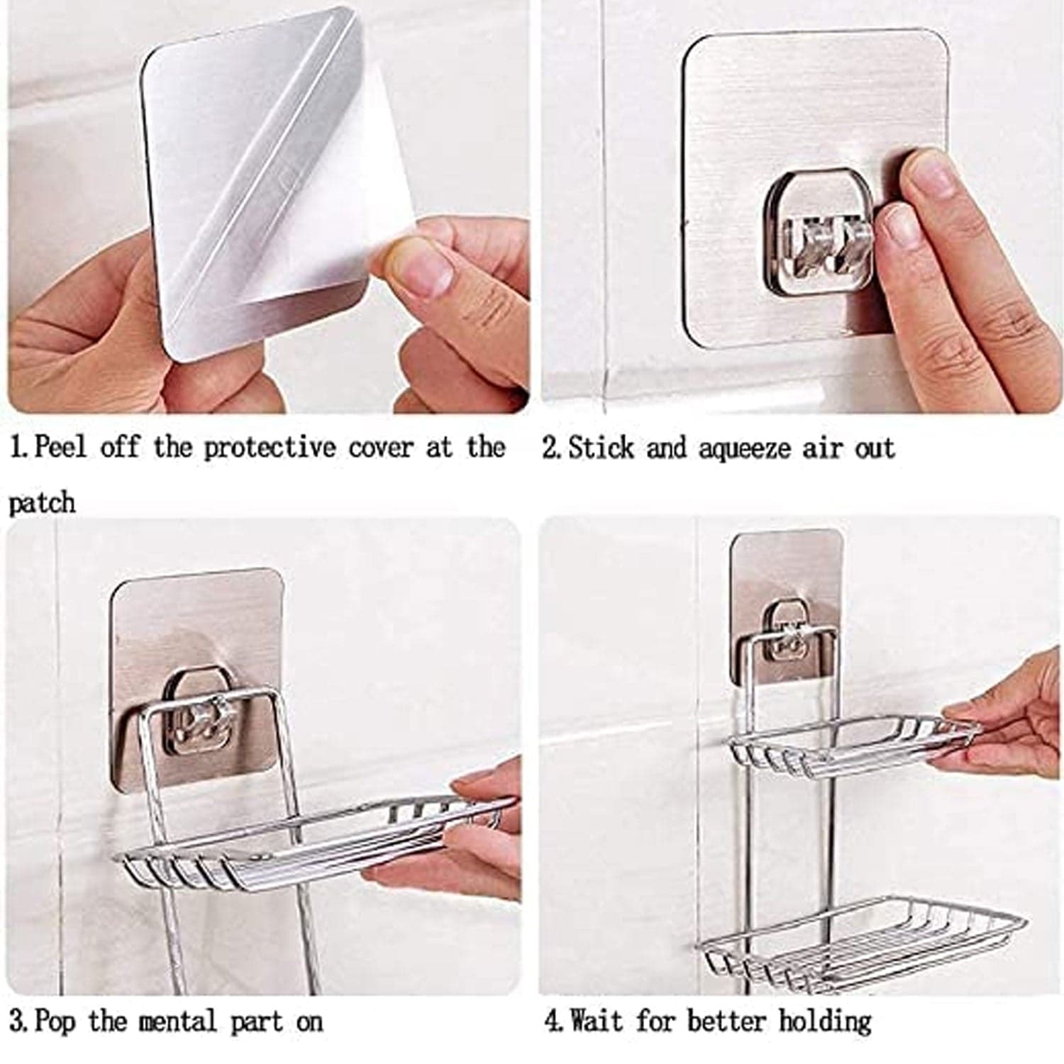 Self-Adhesive Transparent Wall Hook the Damage-Free, Reusable Holder thumbnail 8