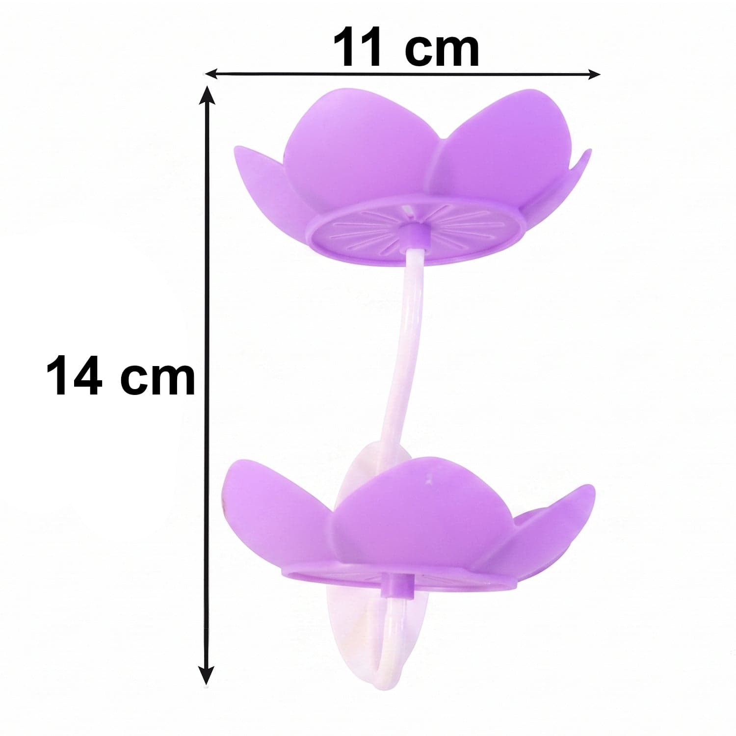Flower Shape Double Layer Soap Dish the Wall Mount No Drilling thumbnail 6