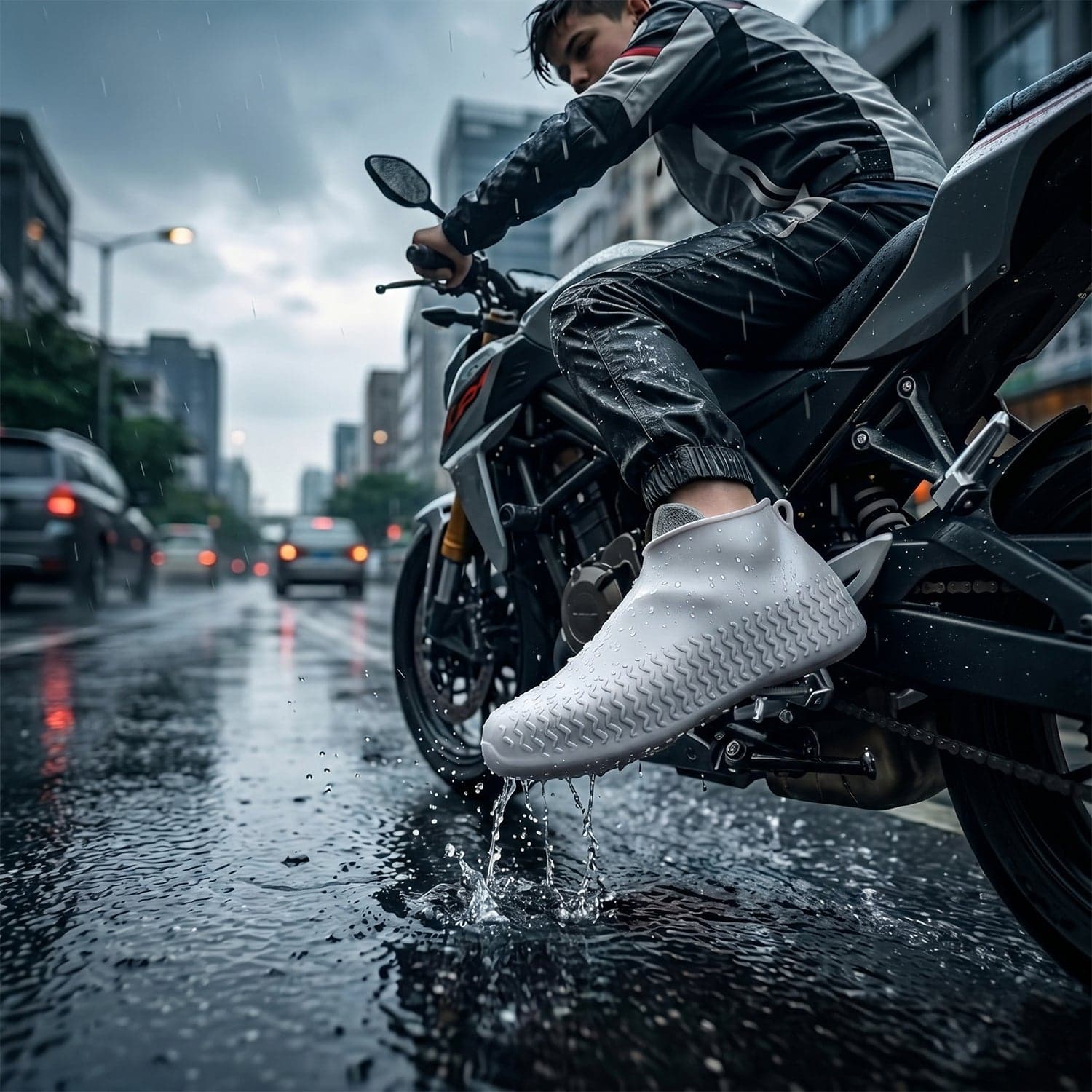 Reusable Waterproof Silicone Rain Shoe Cover the Non Slip & Foldable thumbnail 13