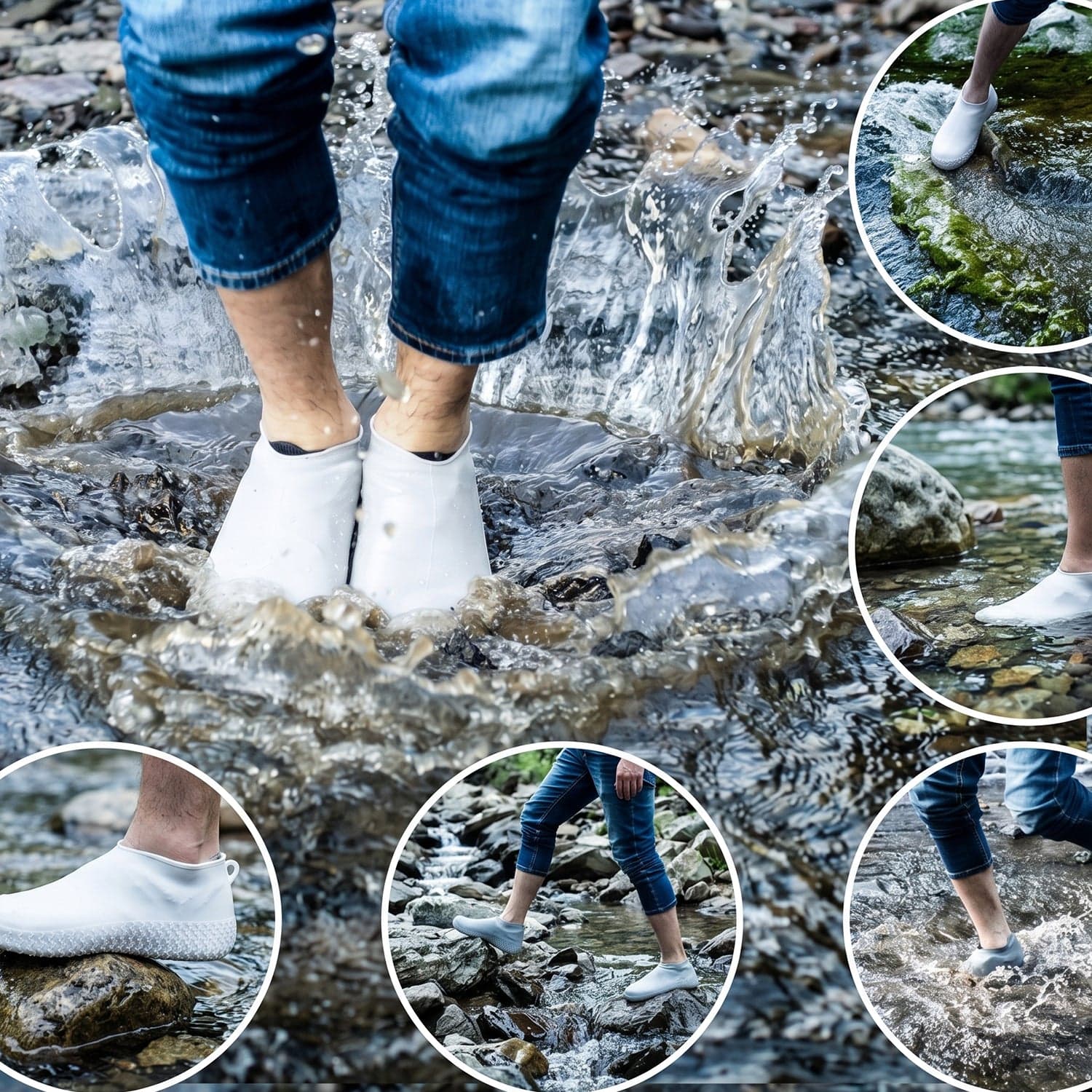 Reusable Waterproof Silicone Rain Shoe Cover the Non Slip & Foldable thumbnail 5
