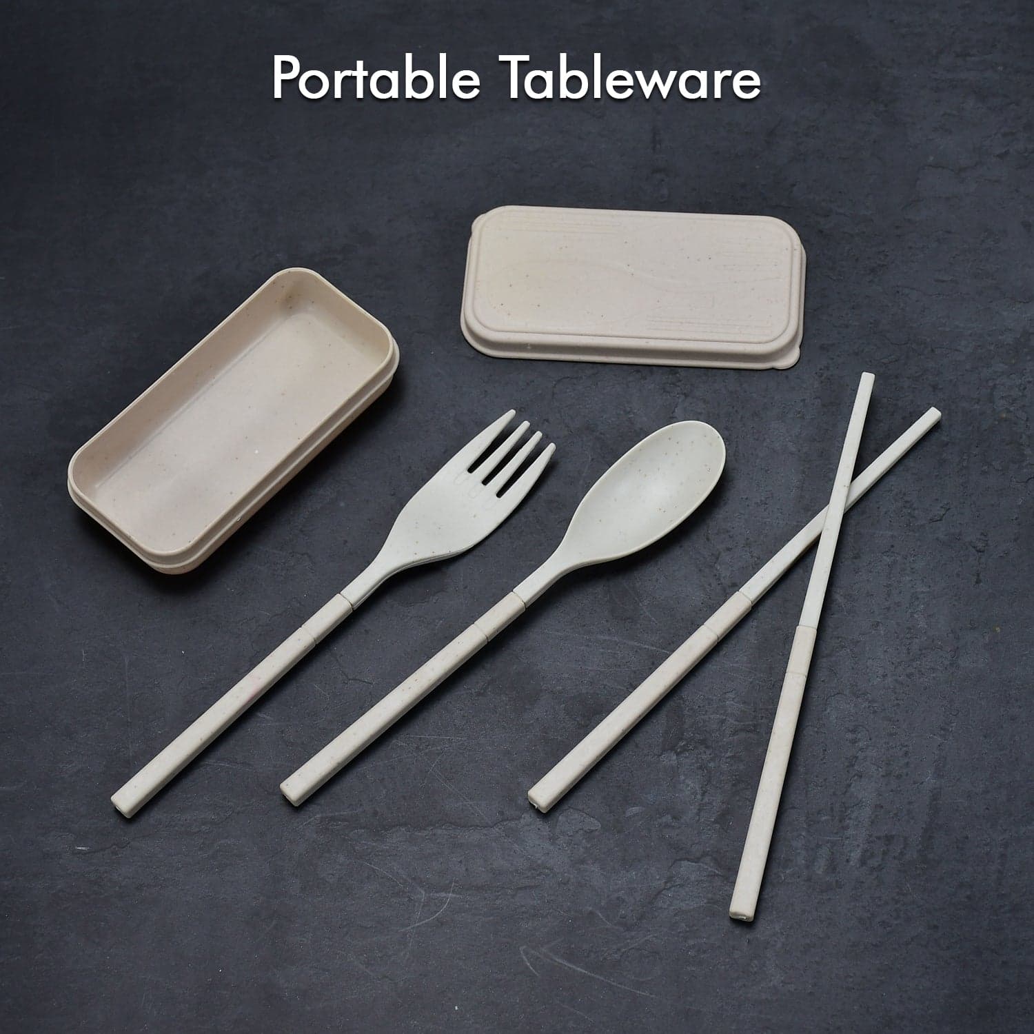 Spoon Fork Chopsticks Set Dinnerware 3PCS / Set Lunch Tableware Detachable Cutlery Portable Travel Kitchen Accessories thumbnail 3