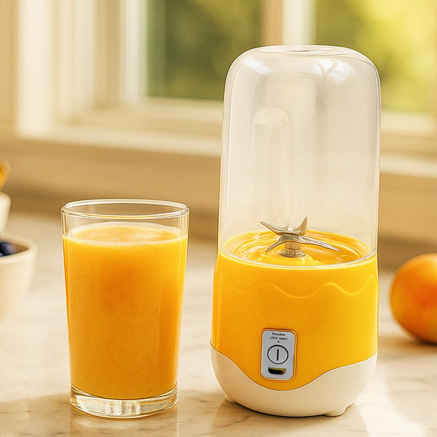 Portable Electric Usb Juice Maker 6 Blade Blender Grinder Mixer Personal Size thumbnail 1