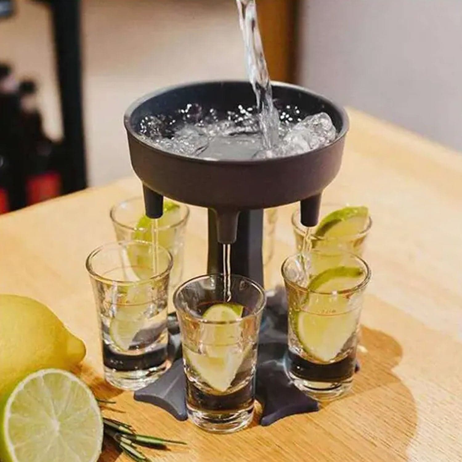 6 Shot Win Glass Dispensers And Tray, Drinking Games, Shot Glasses, Dispenser, Party Gifts, Shot Spout For Faster Start Of The Party thumbnail 5