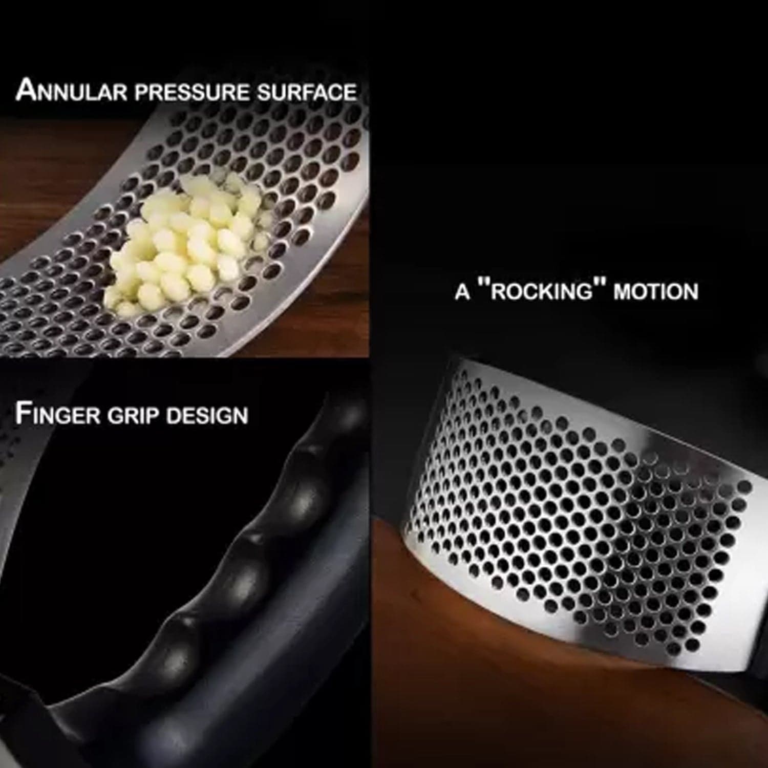 Stainless Steel Garlic Presser / Crusher (Multicolor) thumbnail 6