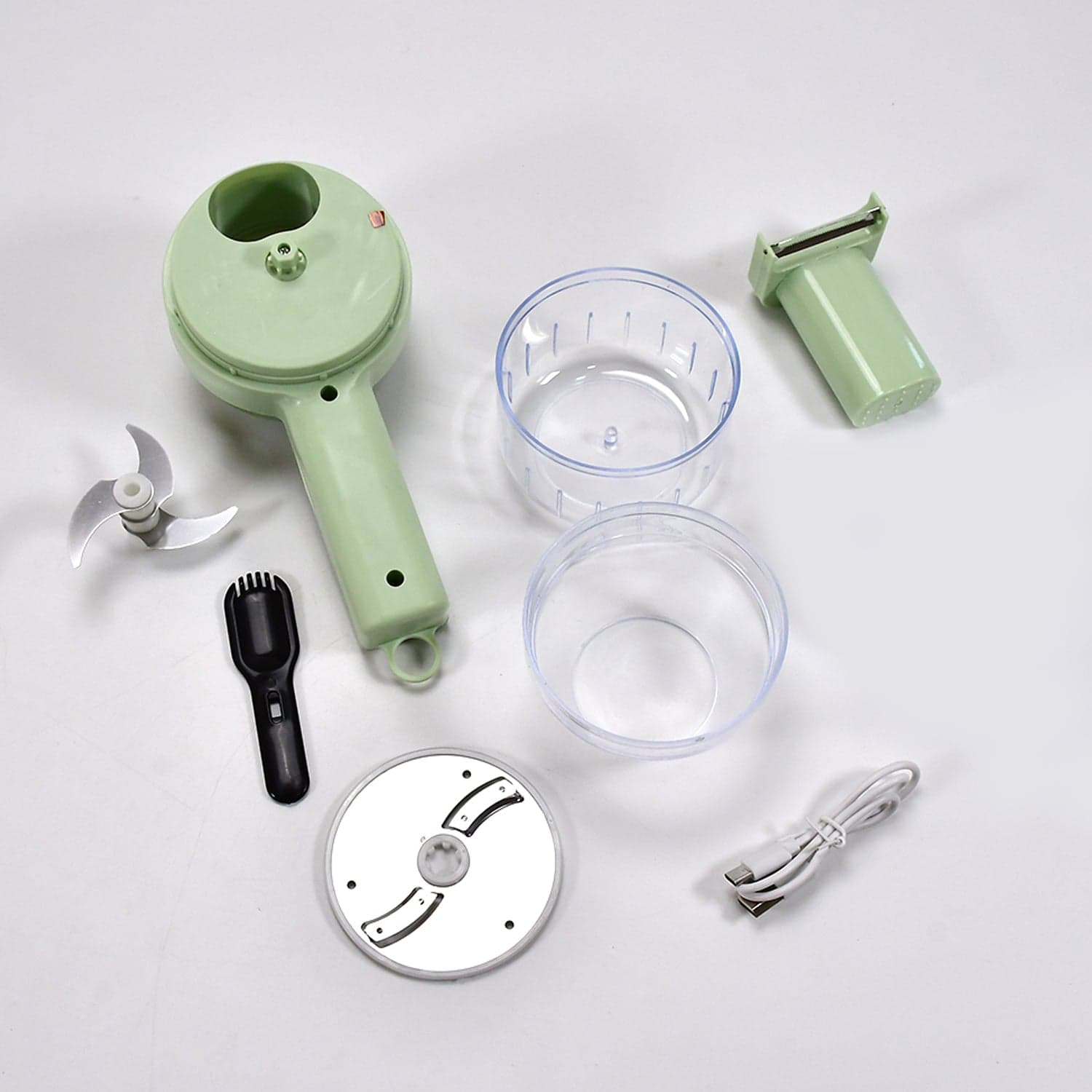 4 In 1 Handheld Electric Vegetable Cutter Set thumbnail 1