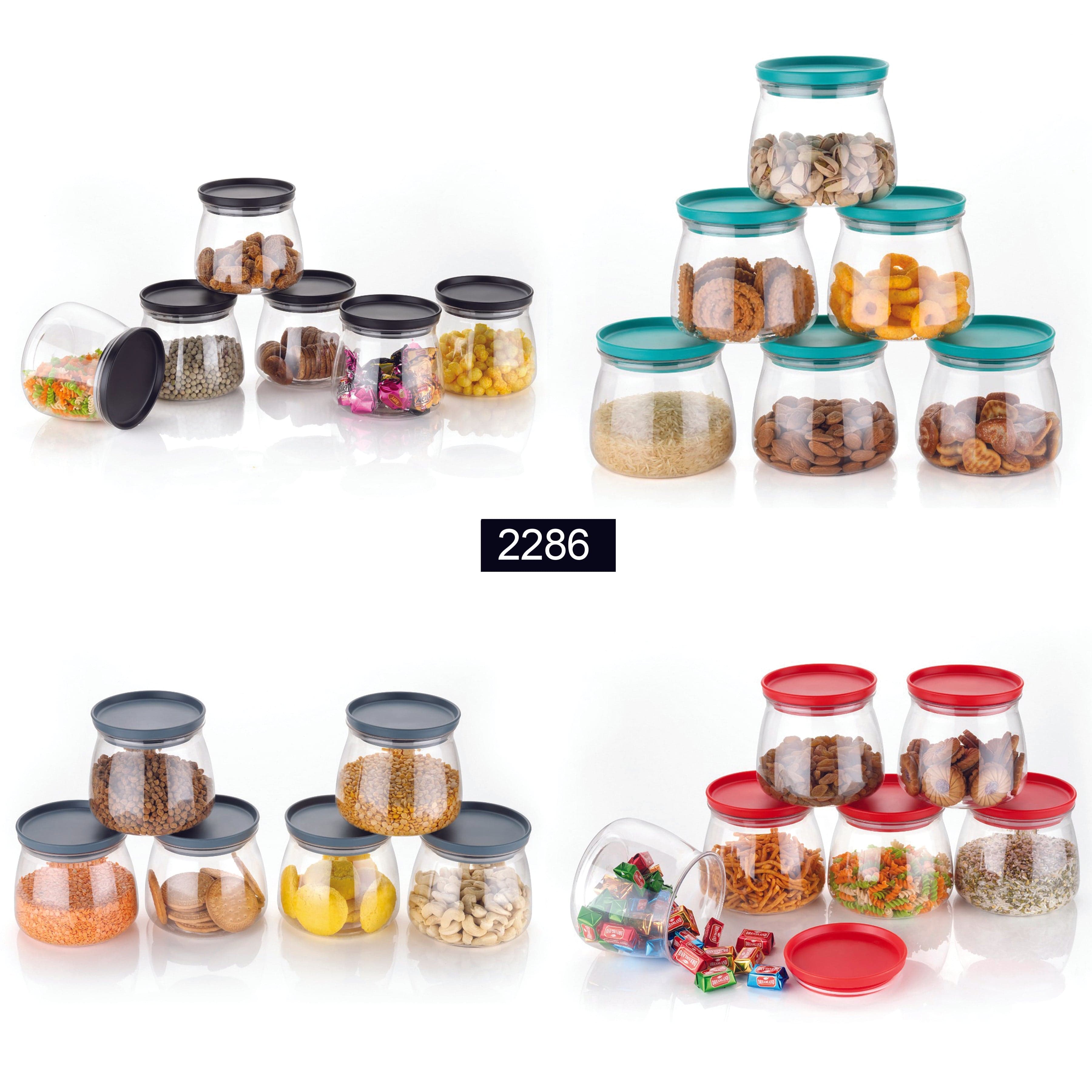 Matka Shaped Jar with Air Tight & Leak Proof Lid (Multicolour) (Set of 6) (900Ml) thumbnail 4