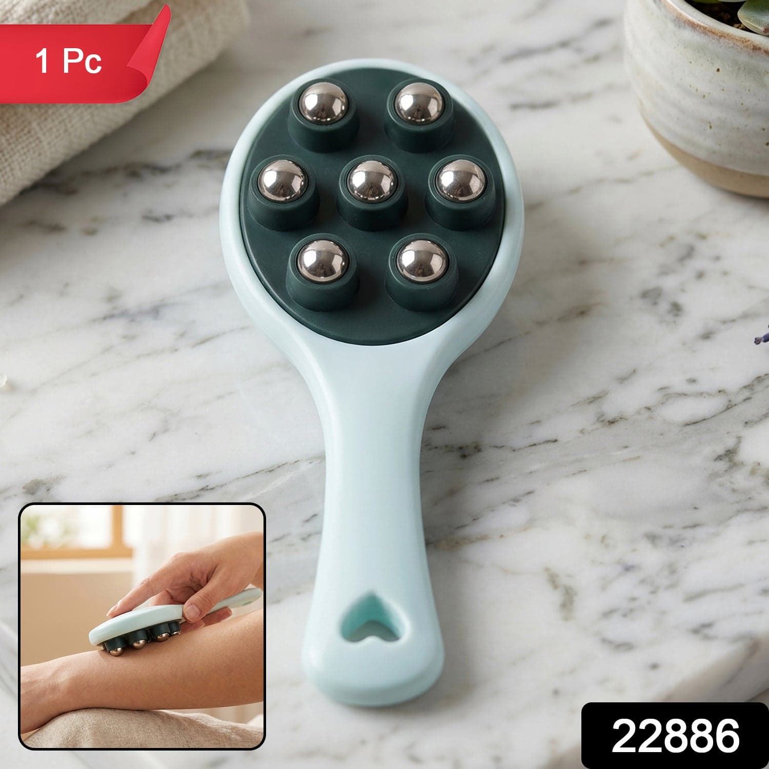 Handheld Body Massager the 7 Steel Balls for Muscle Relief thumbnail 2