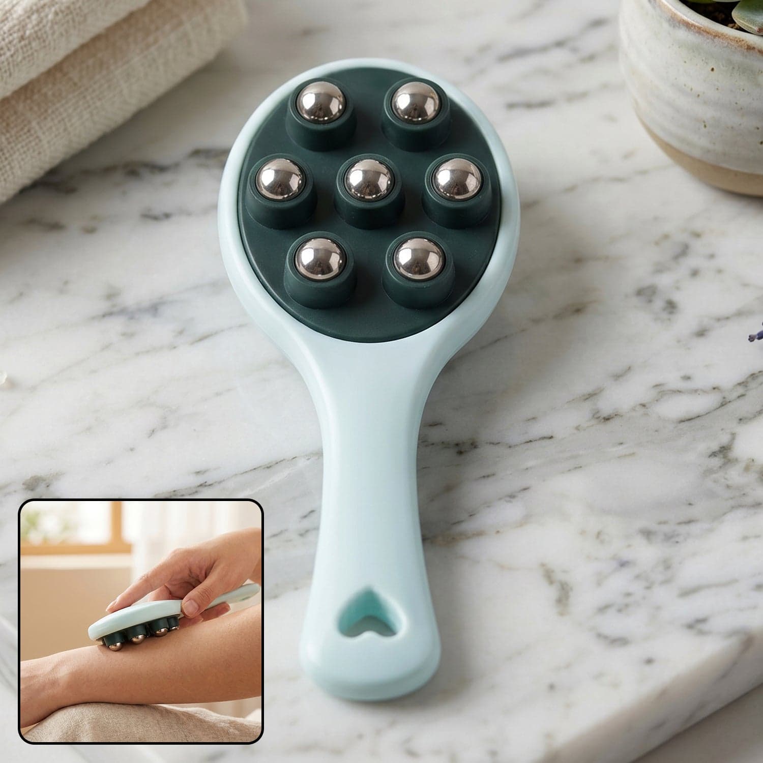 Handheld Body Massager the 7 Steel Balls for Muscle Relief thumbnail 3