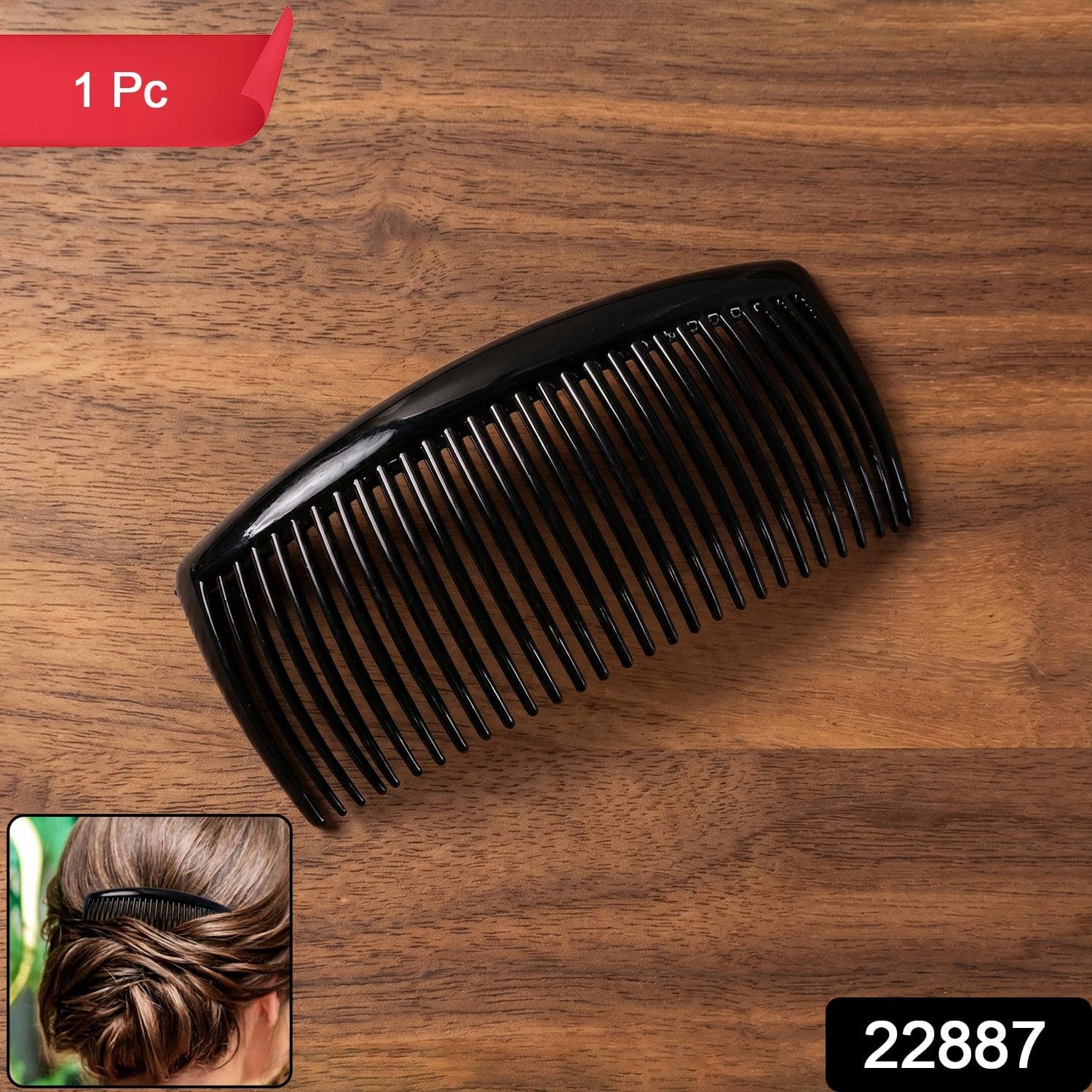 Plastic Hair Styling Side Comb the Firm Grip for Updos & Buns thumbnail 2