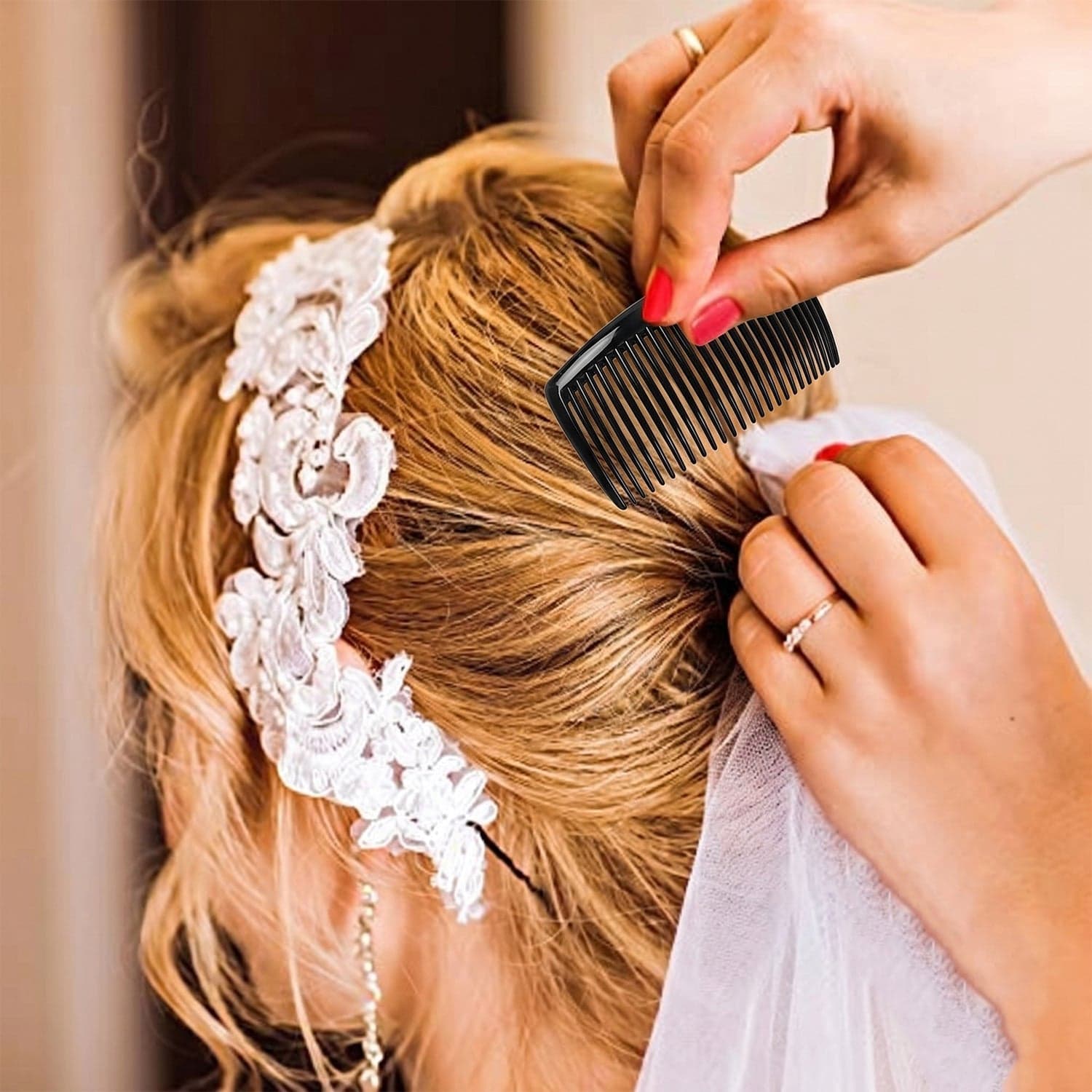 Plastic Hair Styling Side Comb the Firm Grip for Updos & Buns thumbnail 8