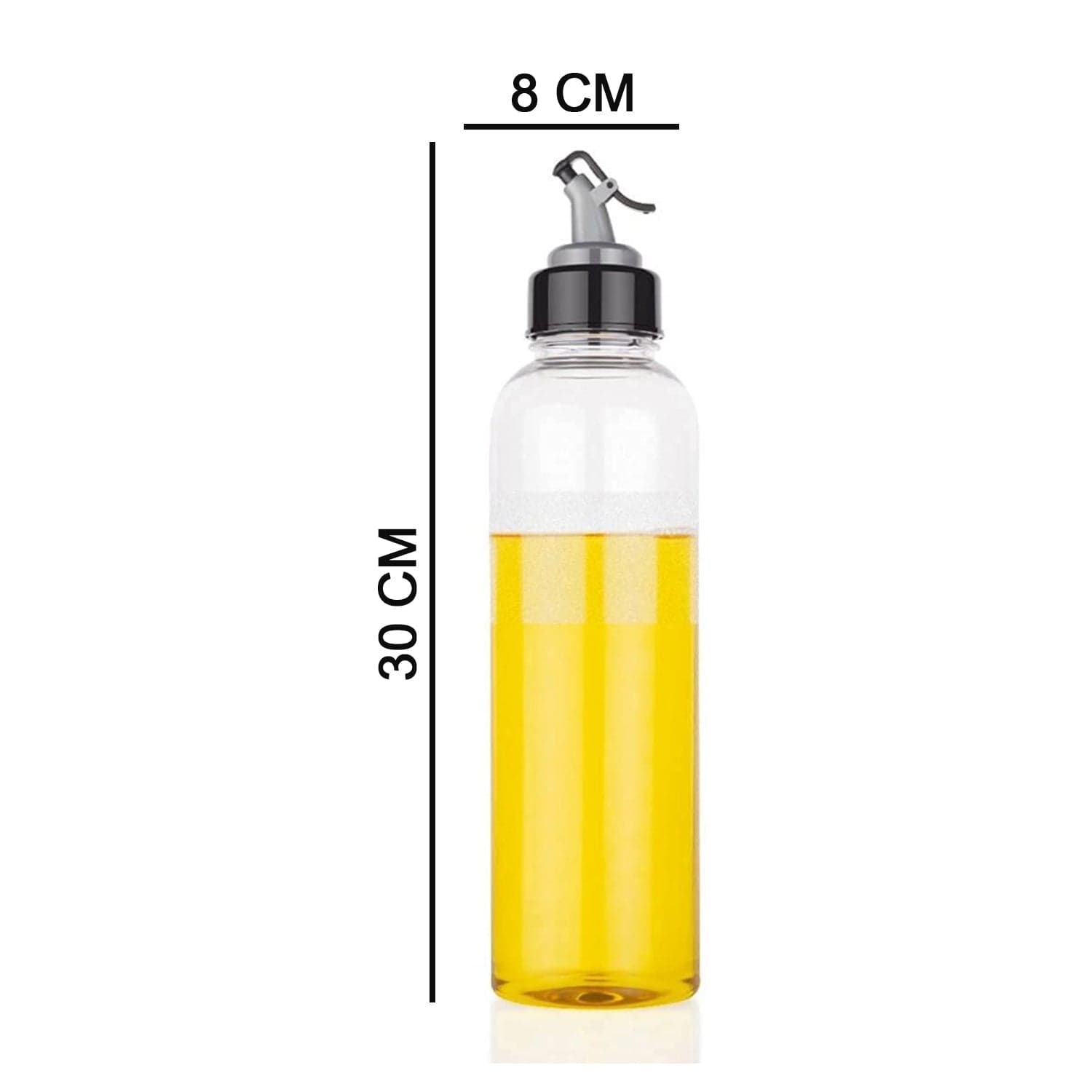 1ltr Plastic Oil Dispenser With Lid - Clear, Drip Free Spout, Controlled Use. thumbnail 5