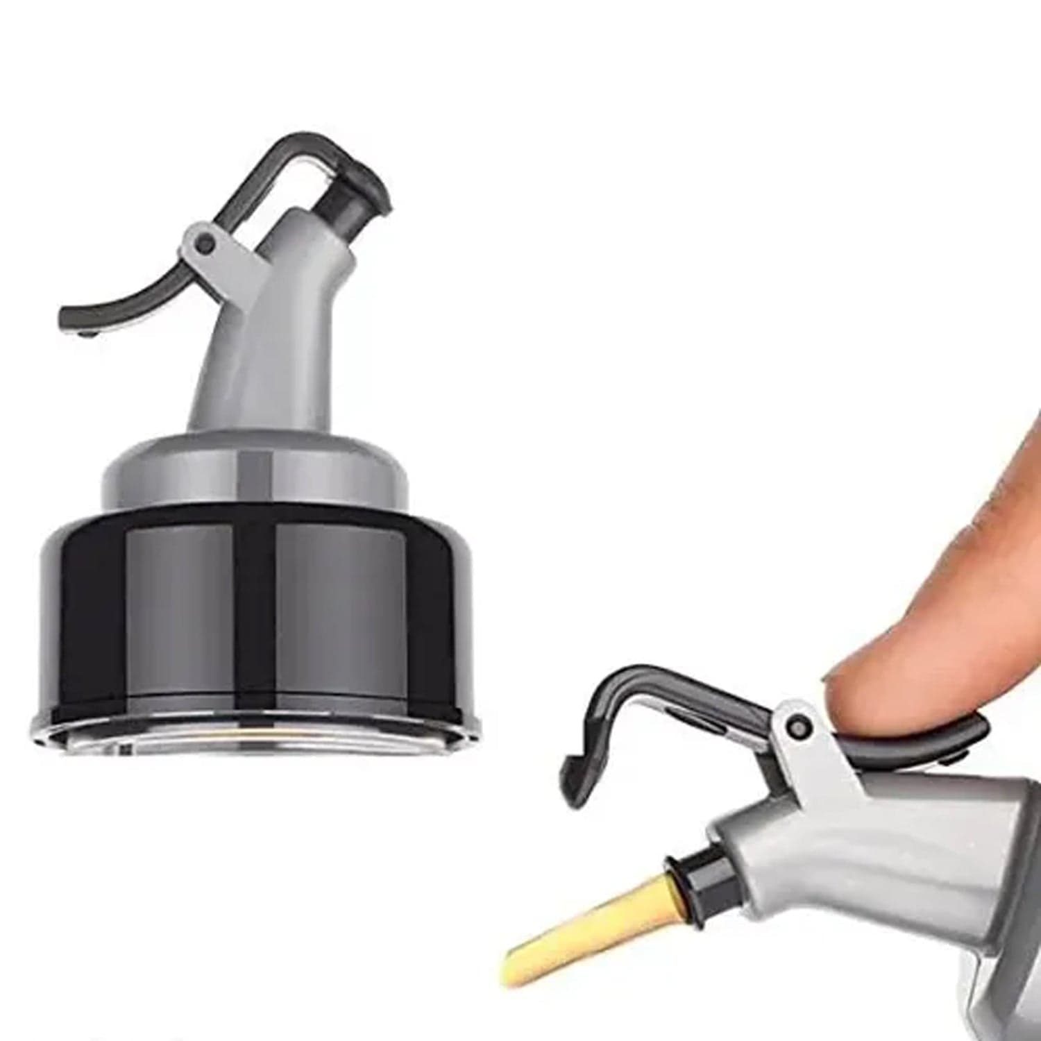 1ltr Plastic Oil Dispenser With Lid - Clear, Drip Free Spout, Controlled Use. thumbnail 7