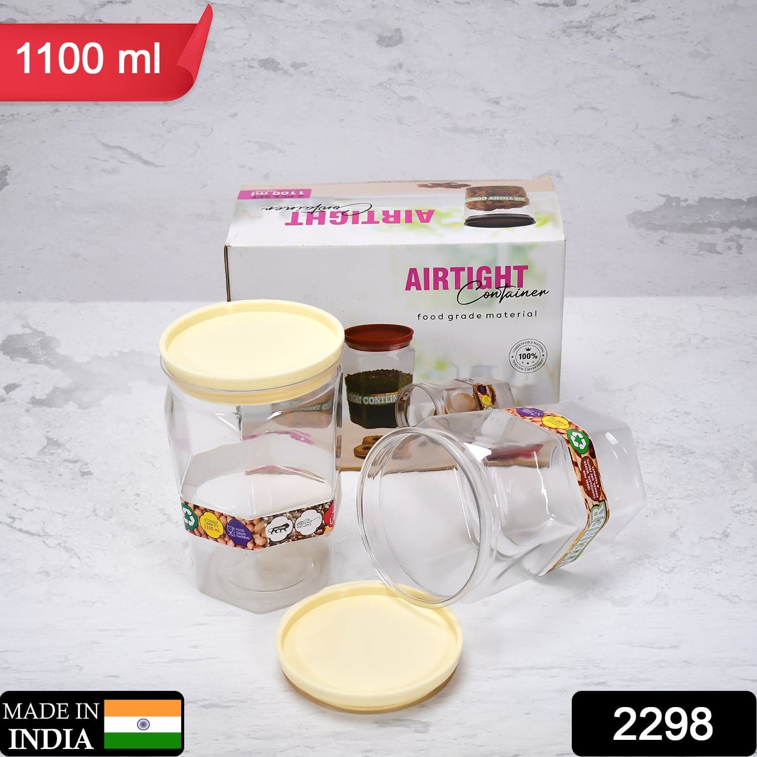 Air Tight Kitchen Storage Container For Rice | Dal | Atta ID-2298 thumbnail 2