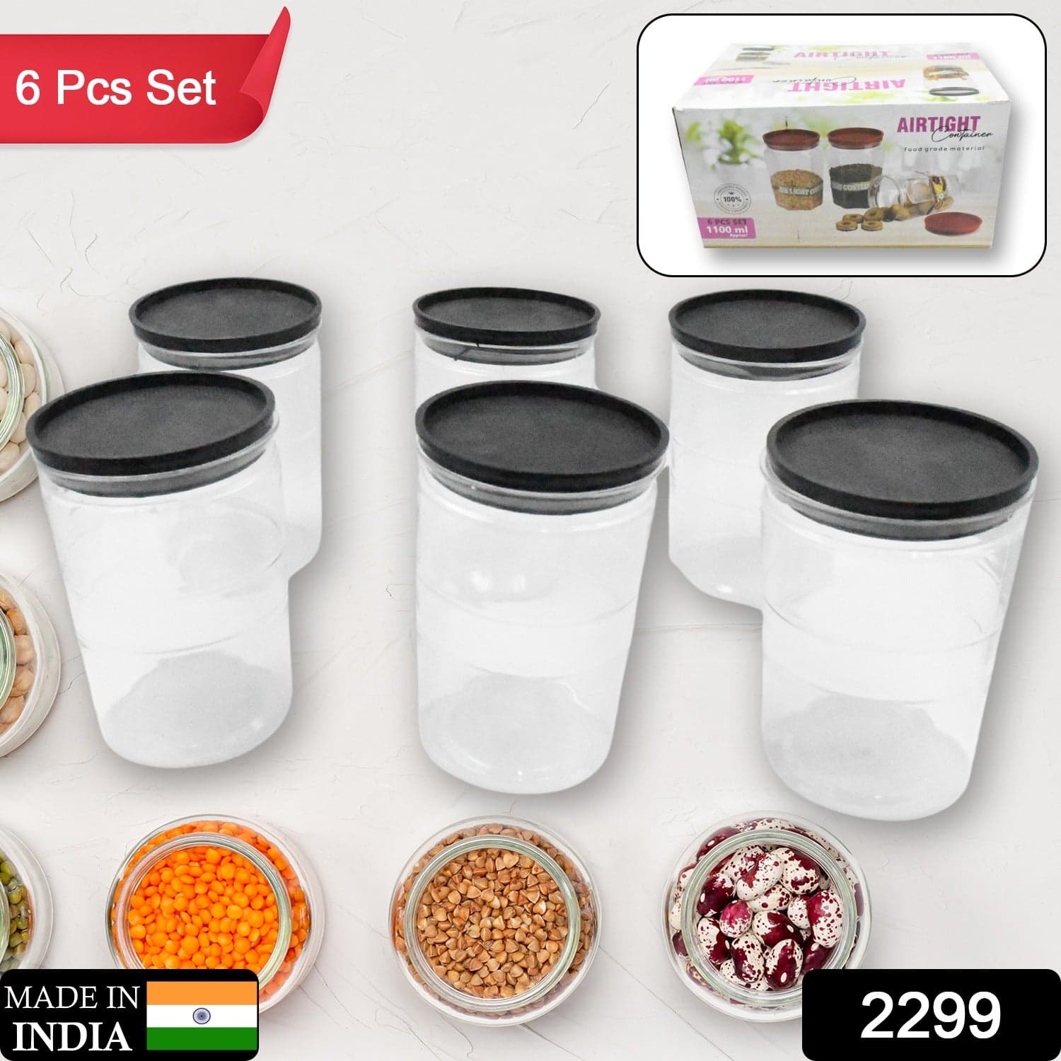 Air Tight Kitchen Storage Container For Rice | Dal | Atta ID-2299 thumbnail 2