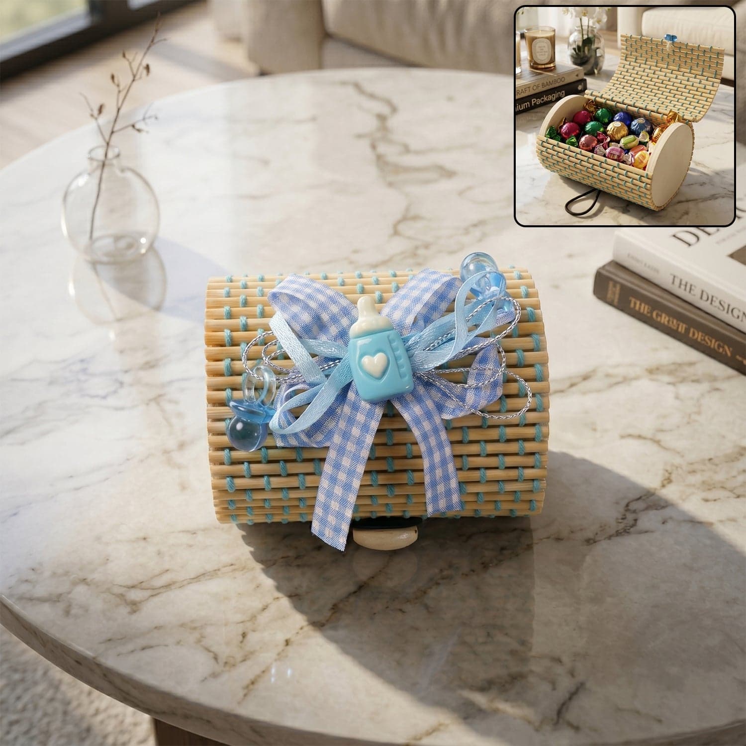 Mini Bamboo Gift Box the Elegant Favor & Treat Container thumbnail 1